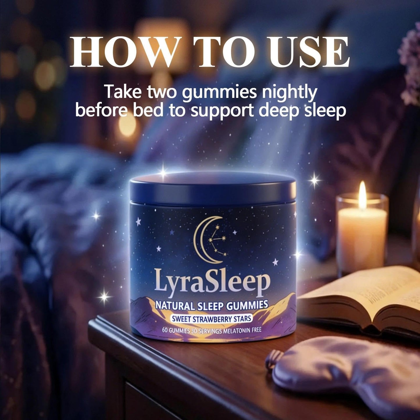 Zefdvc LyraSleep Natural Sleep Gummies, 1 Count