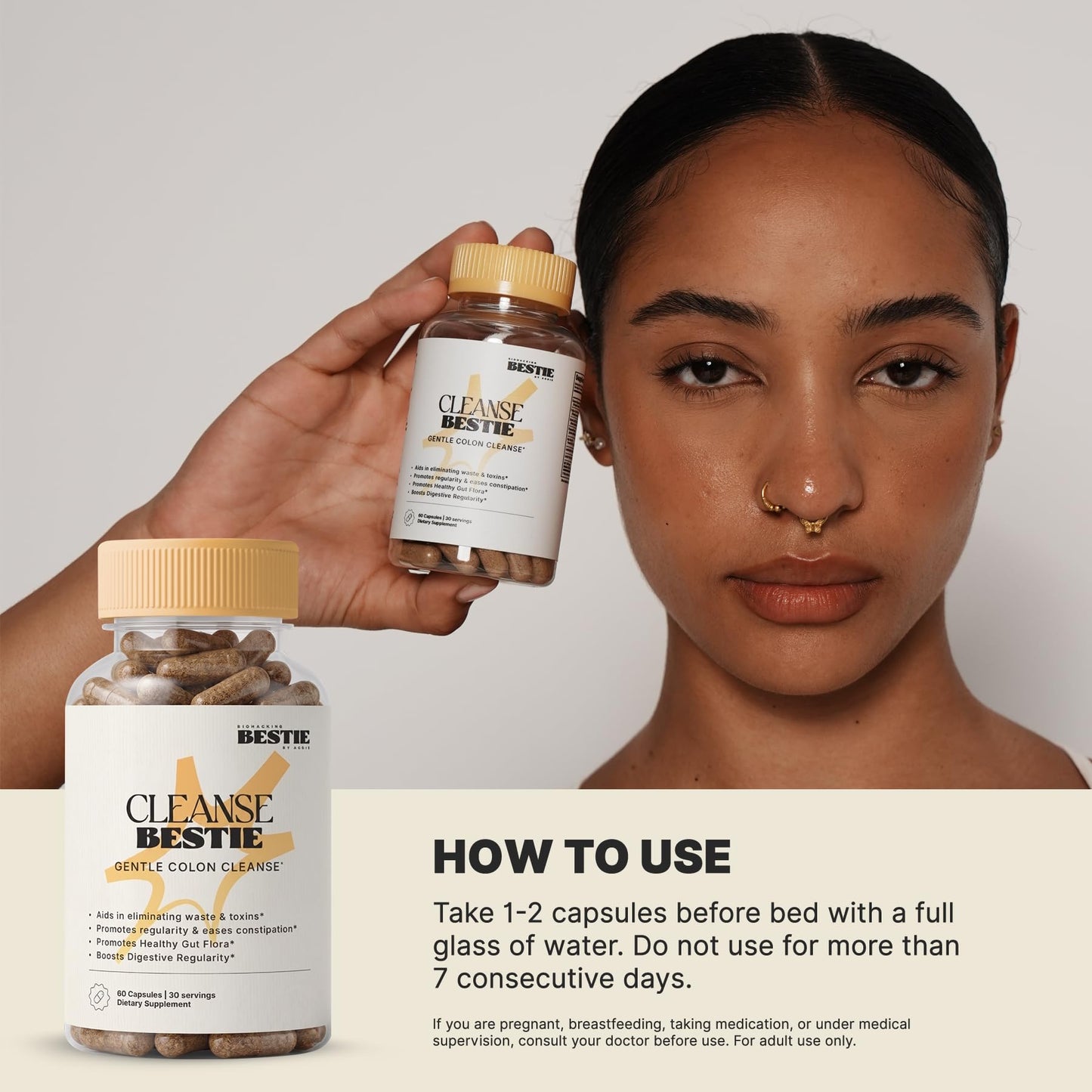 Biohacking Bestie Cleanse Bestie Supplement Formula 30 Capsules