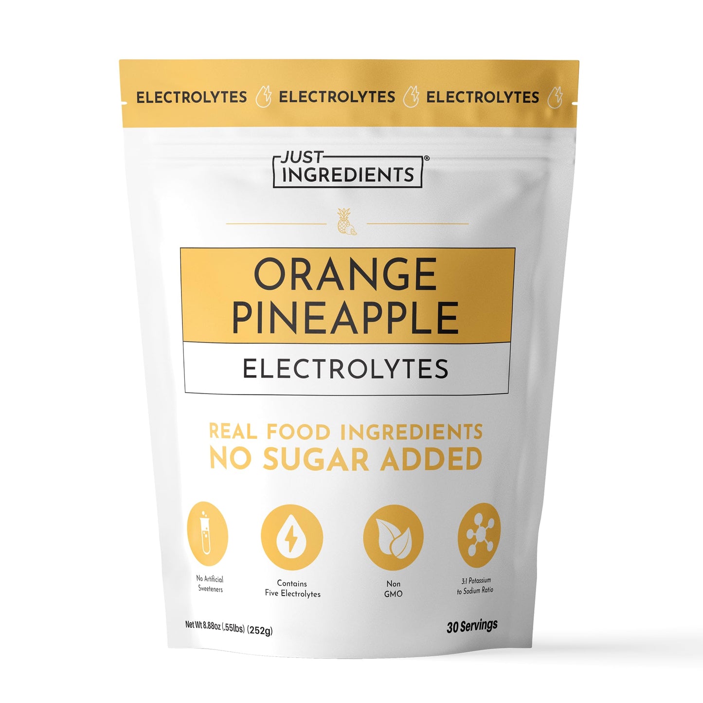 JUST INGREDIENTS Orange Pineapple Electrolytes Powder 8.5