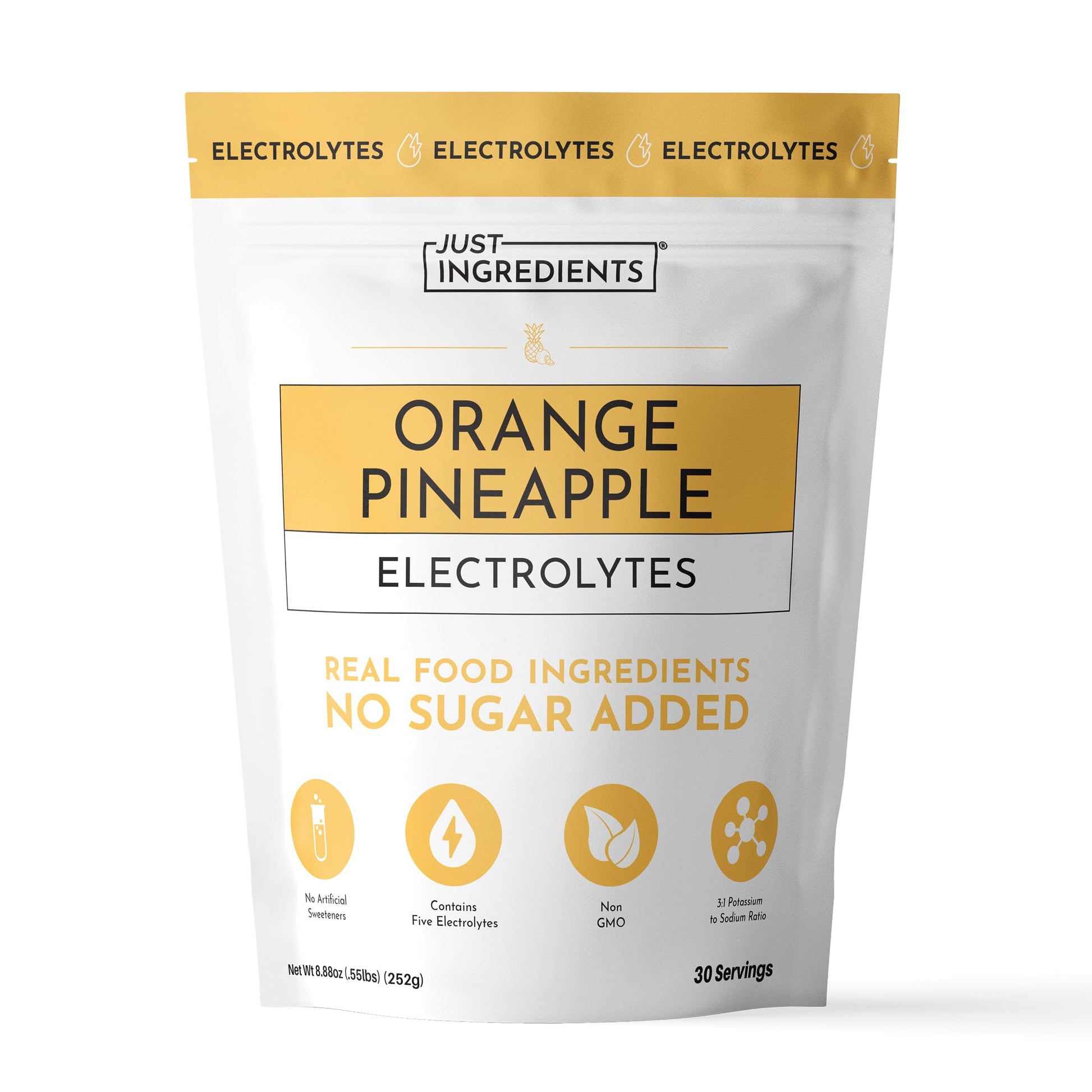 JUST INGREDIENTS Orange Pineapple Electrolytes Powder 8.5