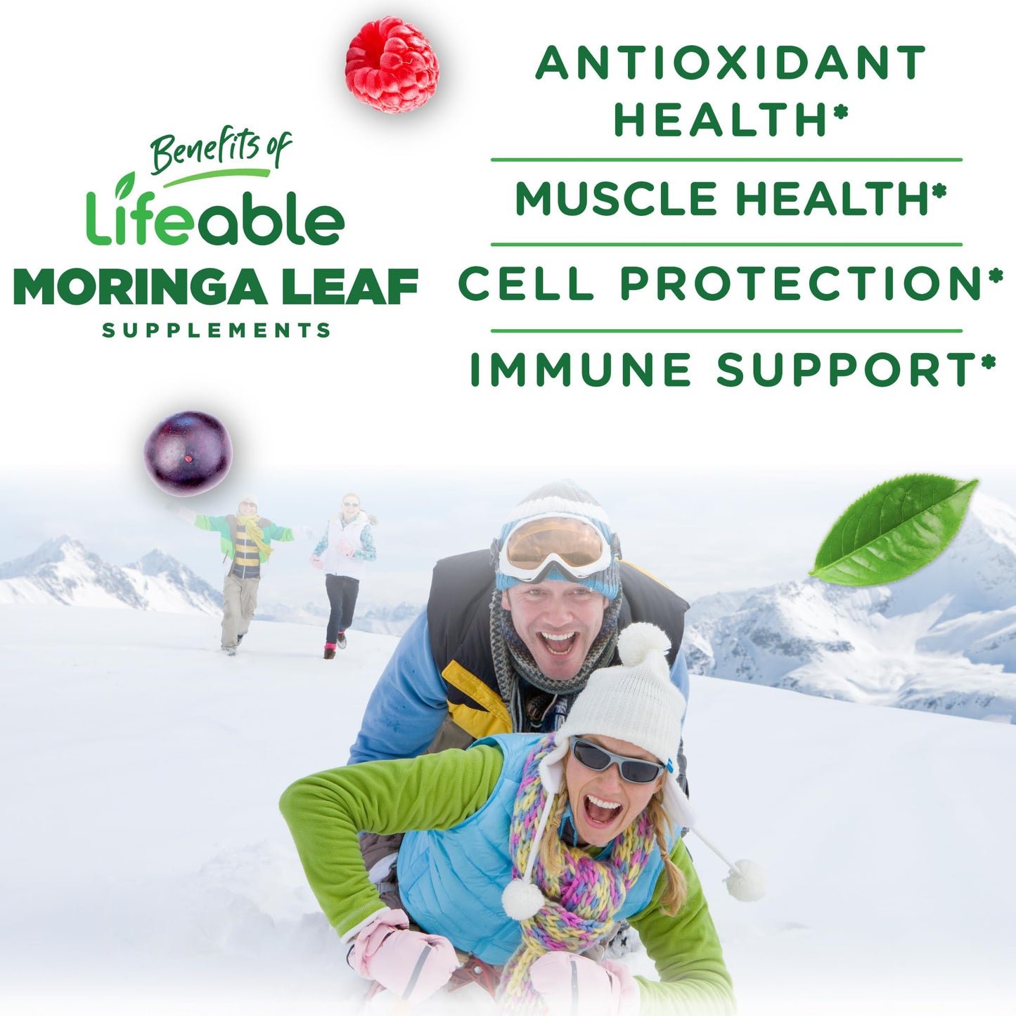 Lifeable Moringa Gummies 400 mg Moringa Extract, 60 Gummies