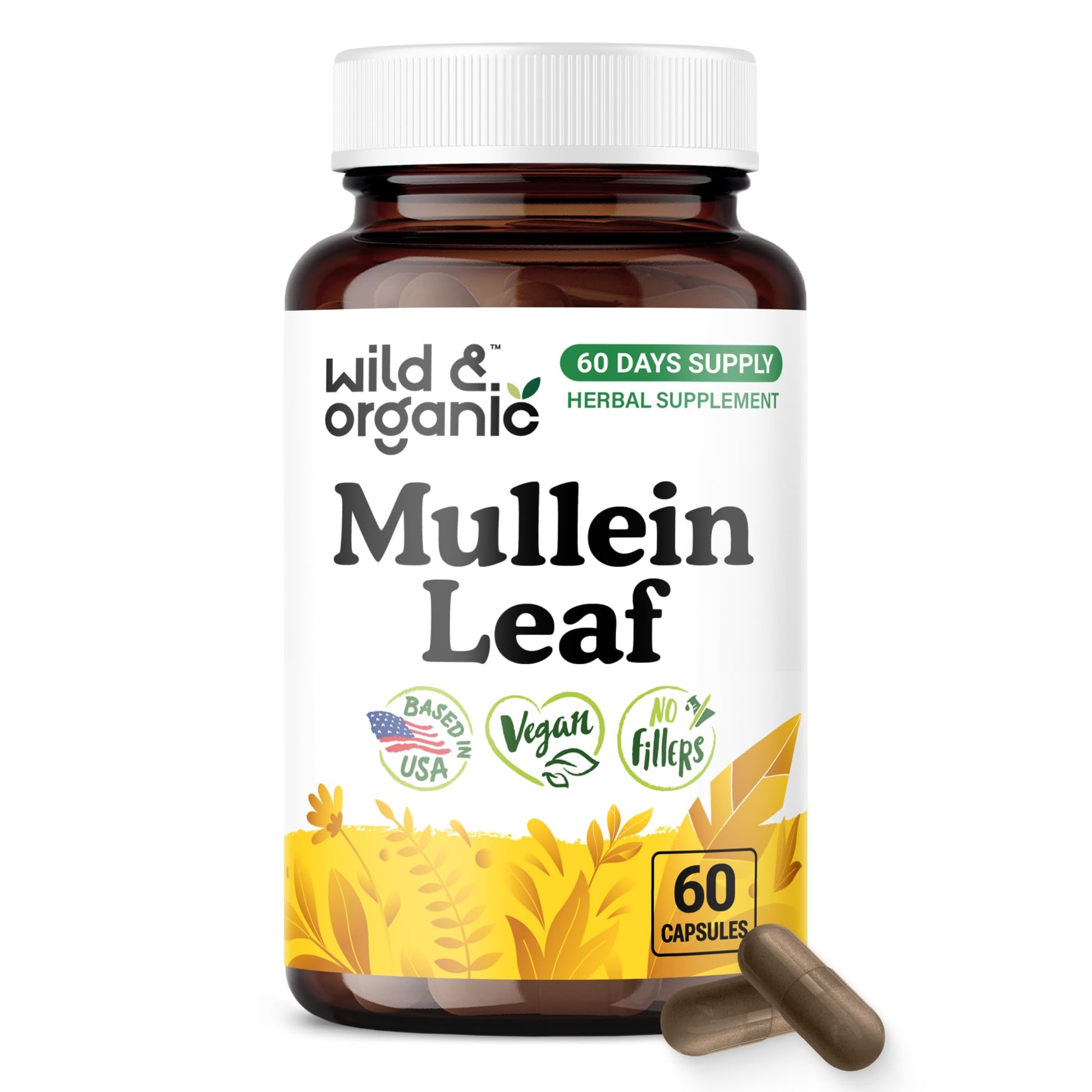 Wild & Organic Mullein Leaf Extract 60 Capsules