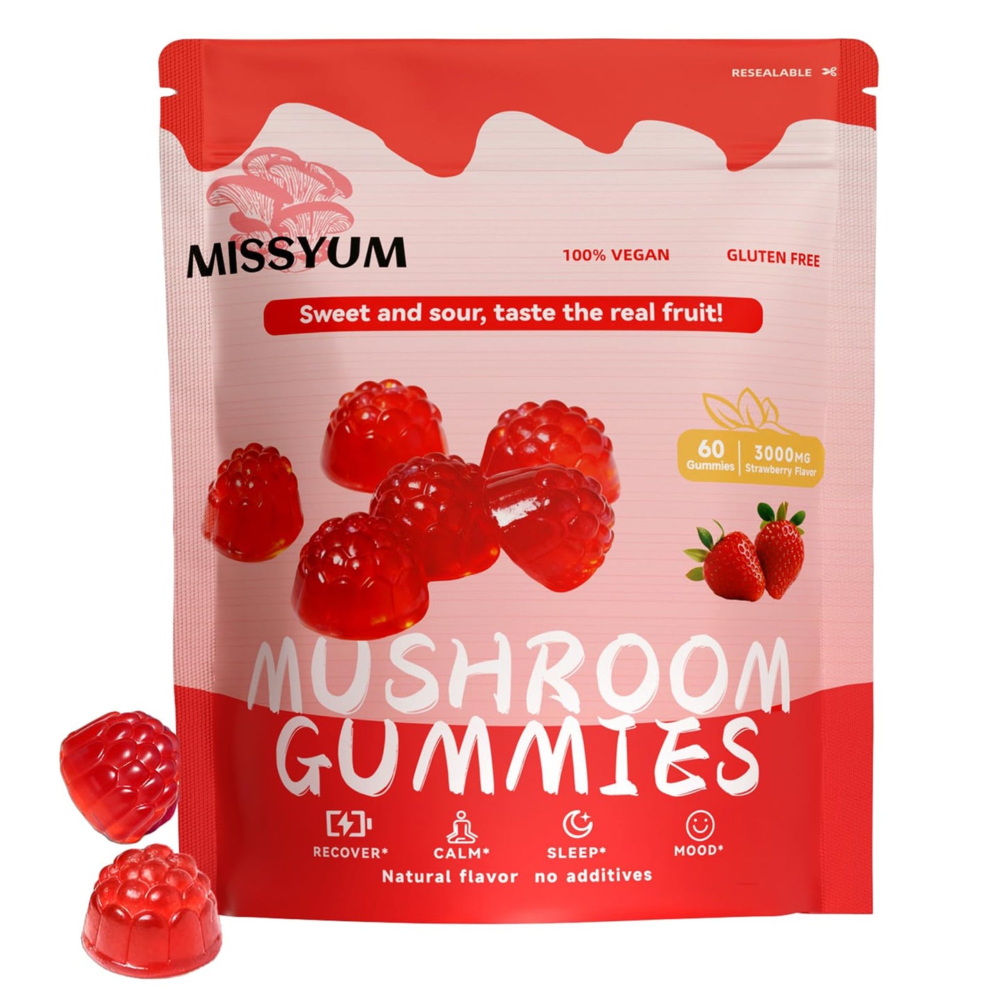 MISSYUM Mushroom Gummies 60 Count