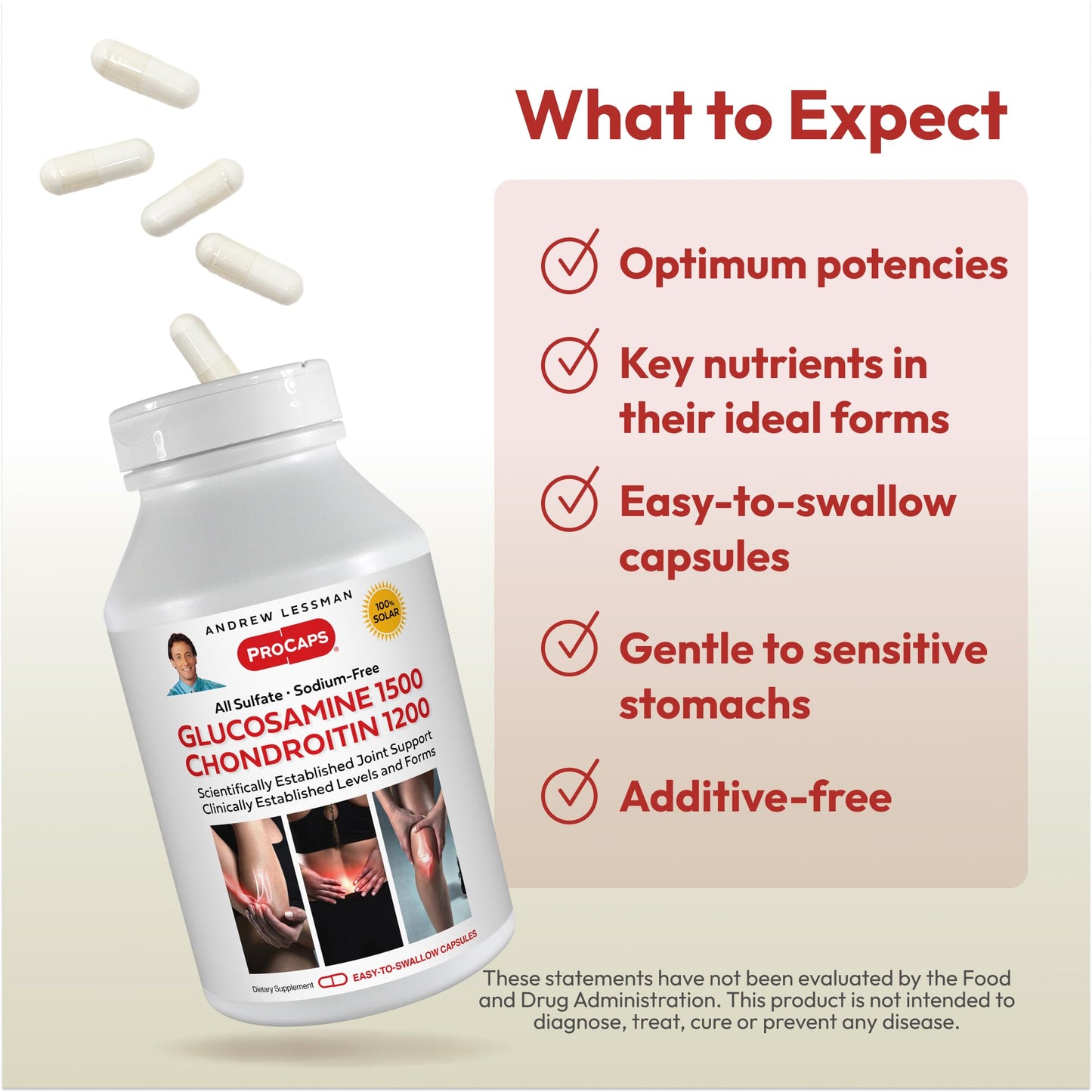 ANDREW LESSMAN Glucosamine 1500 Chondroitin 1200-600 Capsules, 600 Count