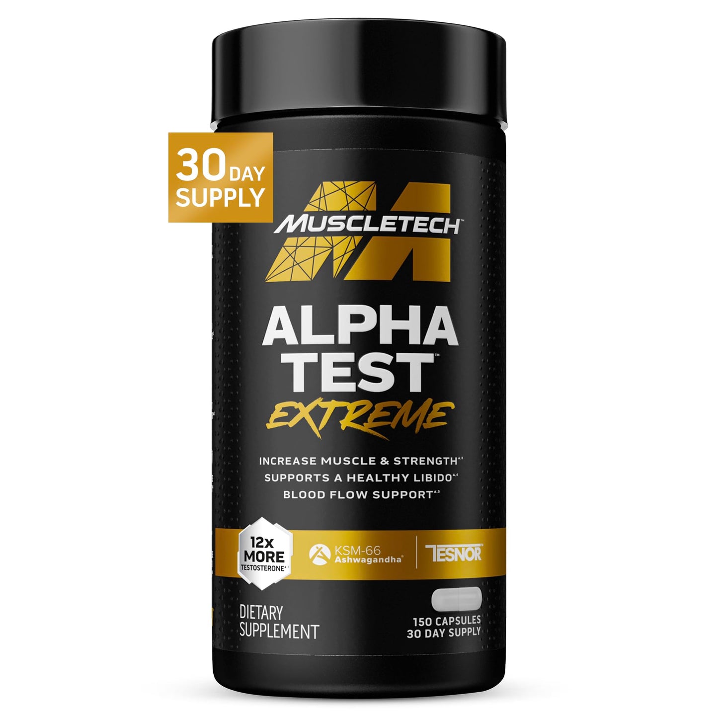 MuscleTech Testosterone Booster for Men, AlphaTest Capsule, 1 Count