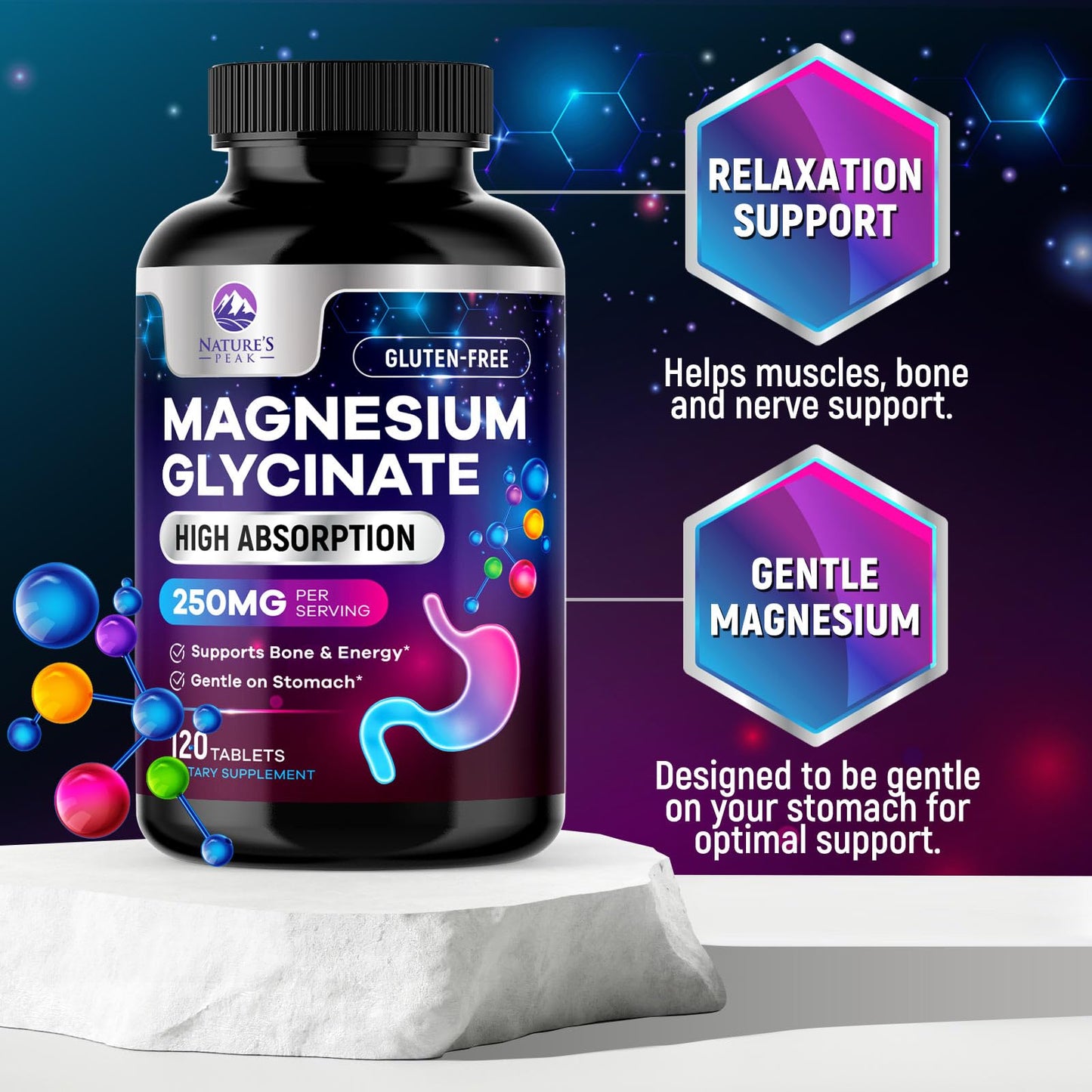 Nature's Peak Magnesium Glycinate Capsules 120 Count