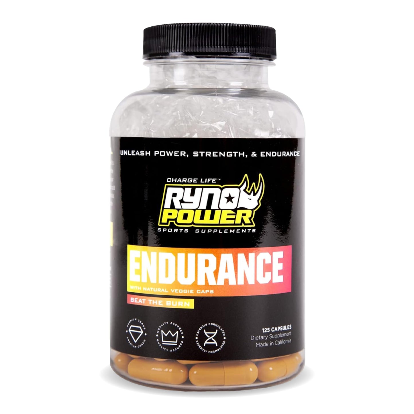 Ryno Power Endurance Capsules, 125 Capsules