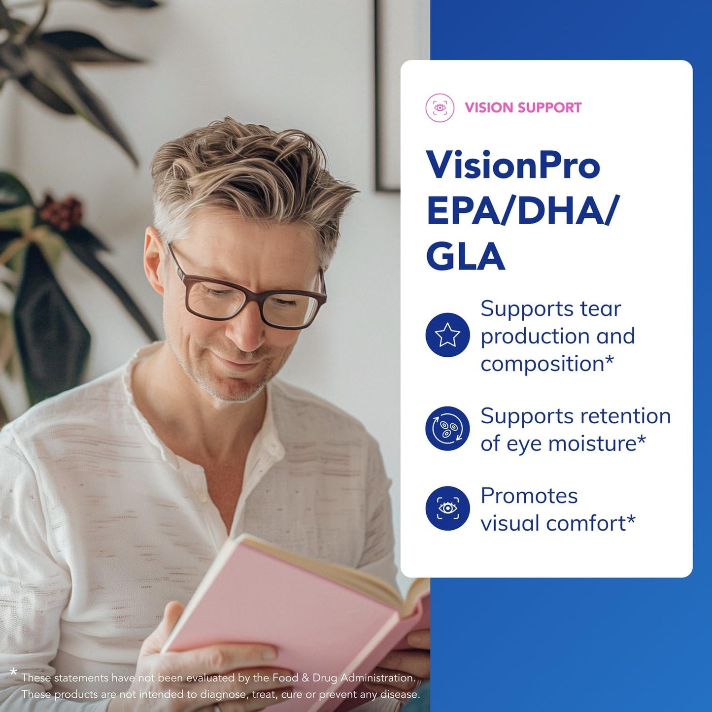 Pure Encapsulations VisionPro EPA/DHA/GLA Softgel Capsules, 180