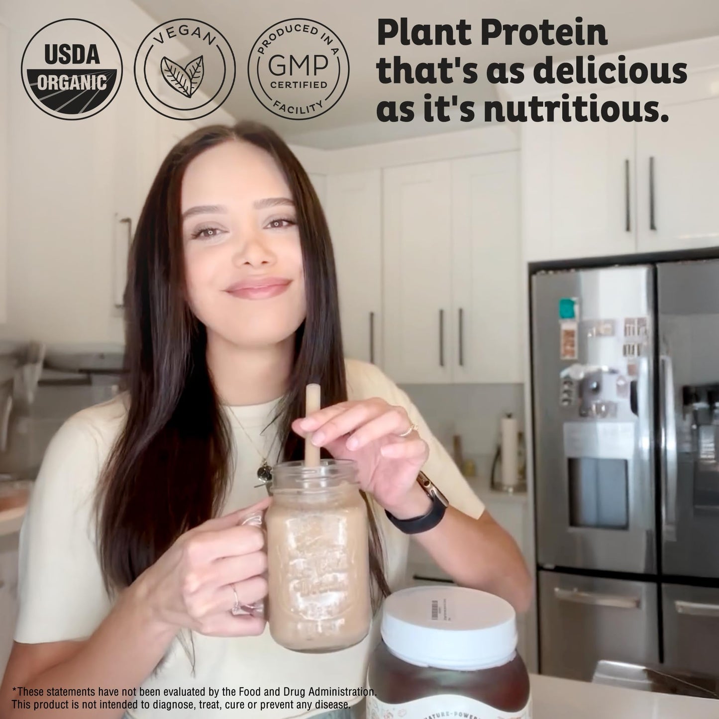 KOS Vegan Protein Powder Chocolate 20.6 oz