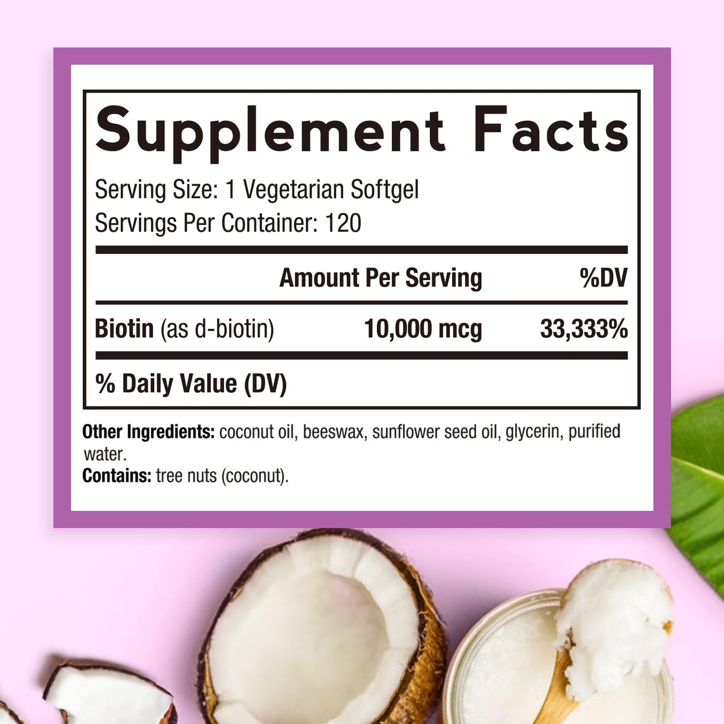 Doctor's Recipes Biotin 10,000 mcg Softgels 120