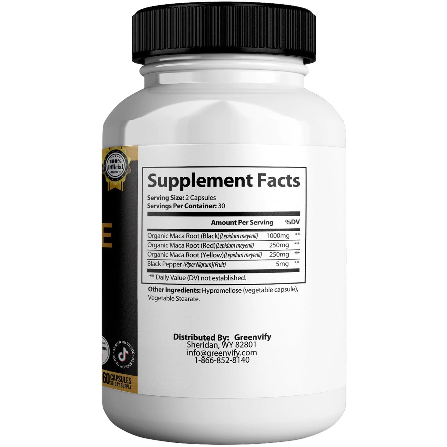 GREENVIFY Erecsurge Max Extra Strength Herbal Supplement Capsules 120 Count