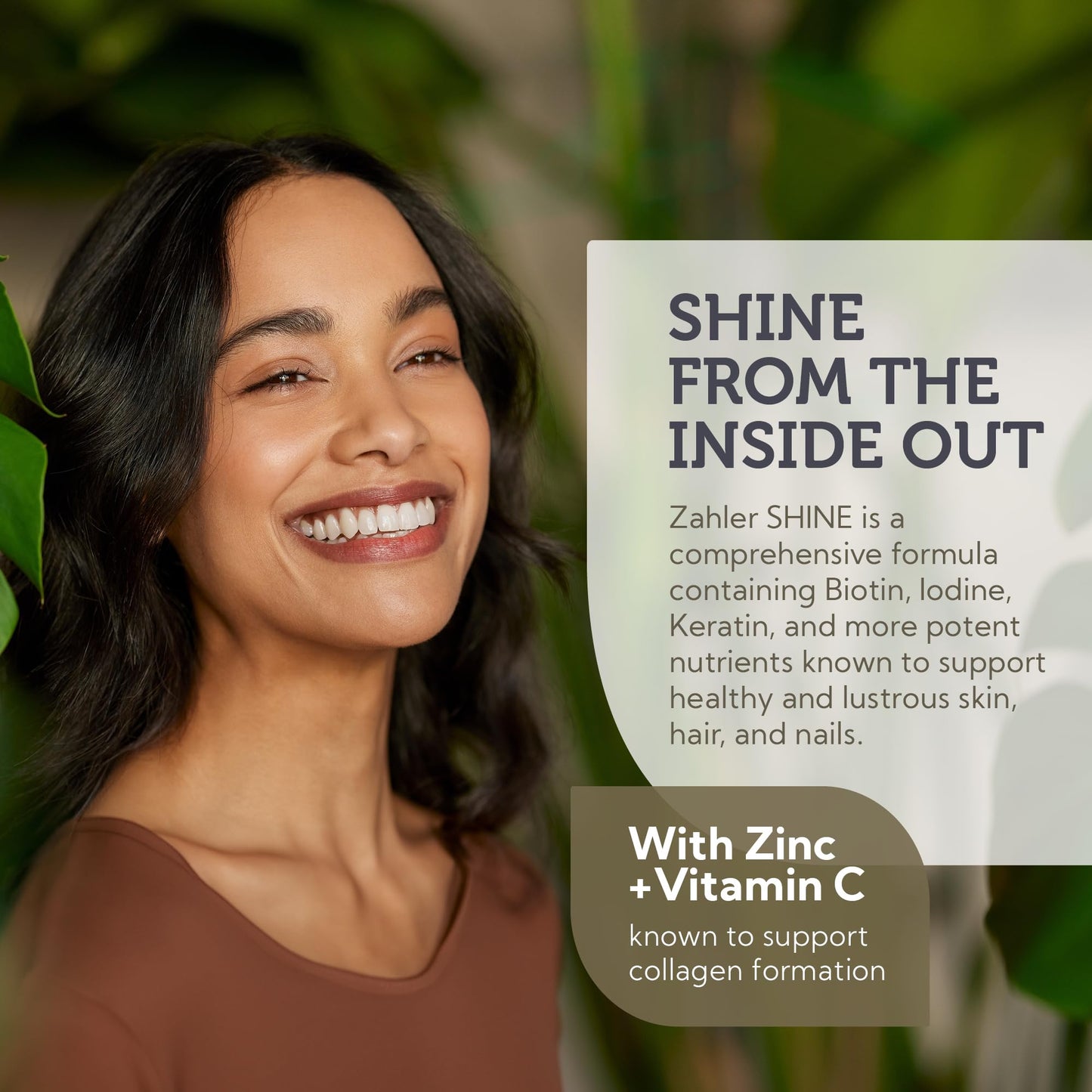 Zahler Shine Hair Skin and Nails Vitamins for Women & Men - Multivitamin for Hair Growth, Stronger Nails and Skin Health - Kosher Supplement with Biotin, Keratin & Hyaluronic Acid, 60 Capsules