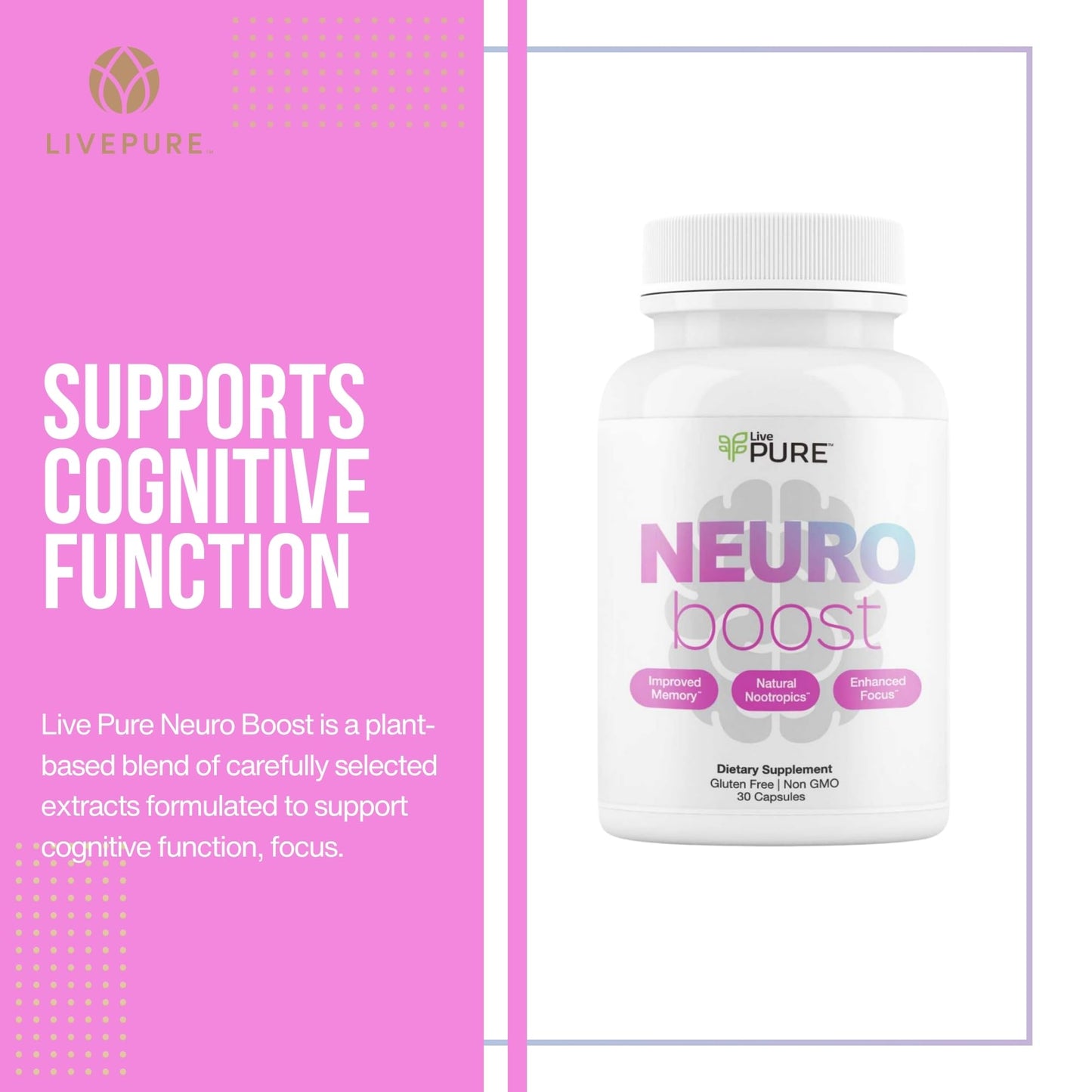 PURE Neuro Boost Capsules 30