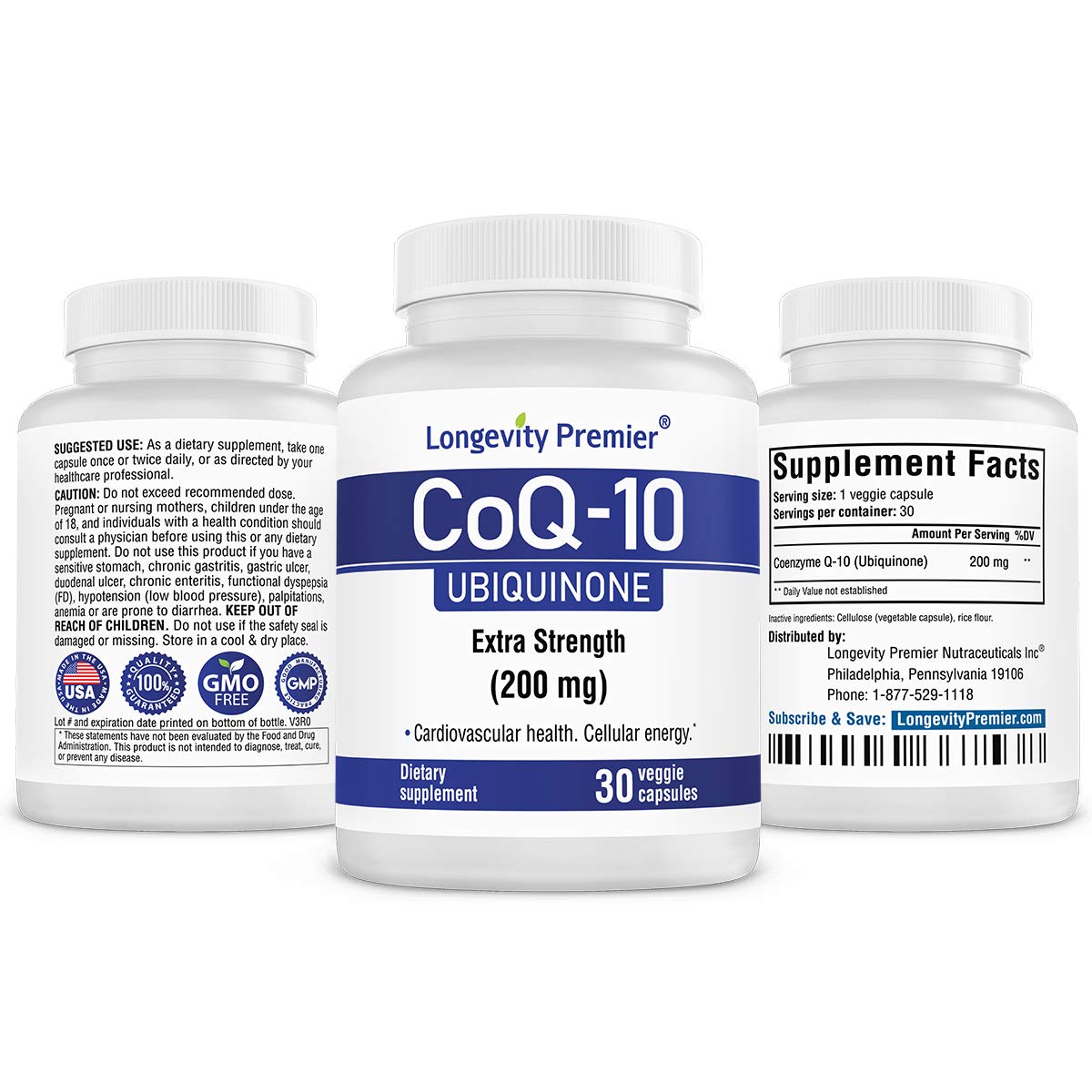 Longevity Premier Nutraceuticals Inc Longevity Blood Pressure Formula Capsules, 480 Capsules