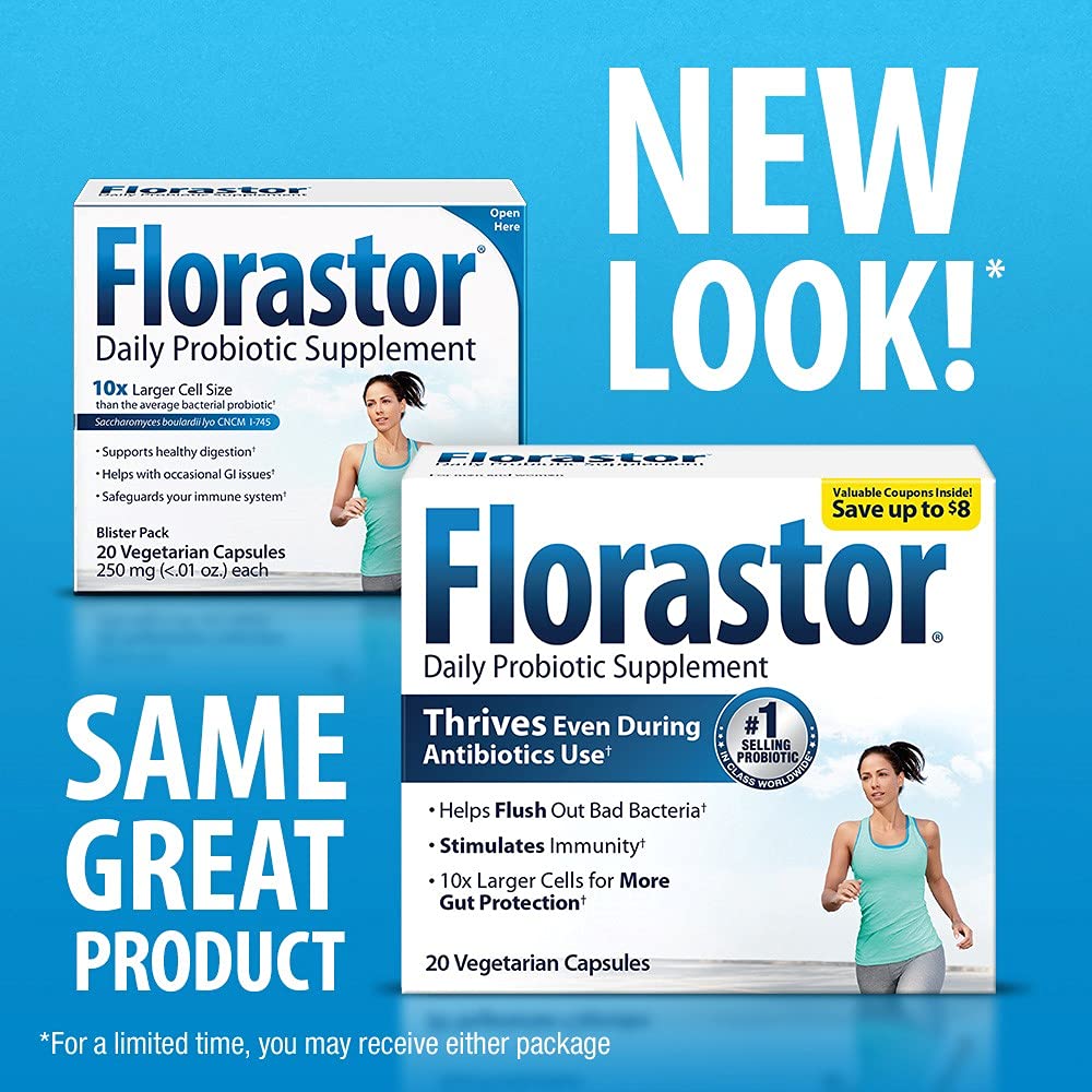 Florastor Probiotics for Digestive & Immune Health Capsule, 20 Capsules