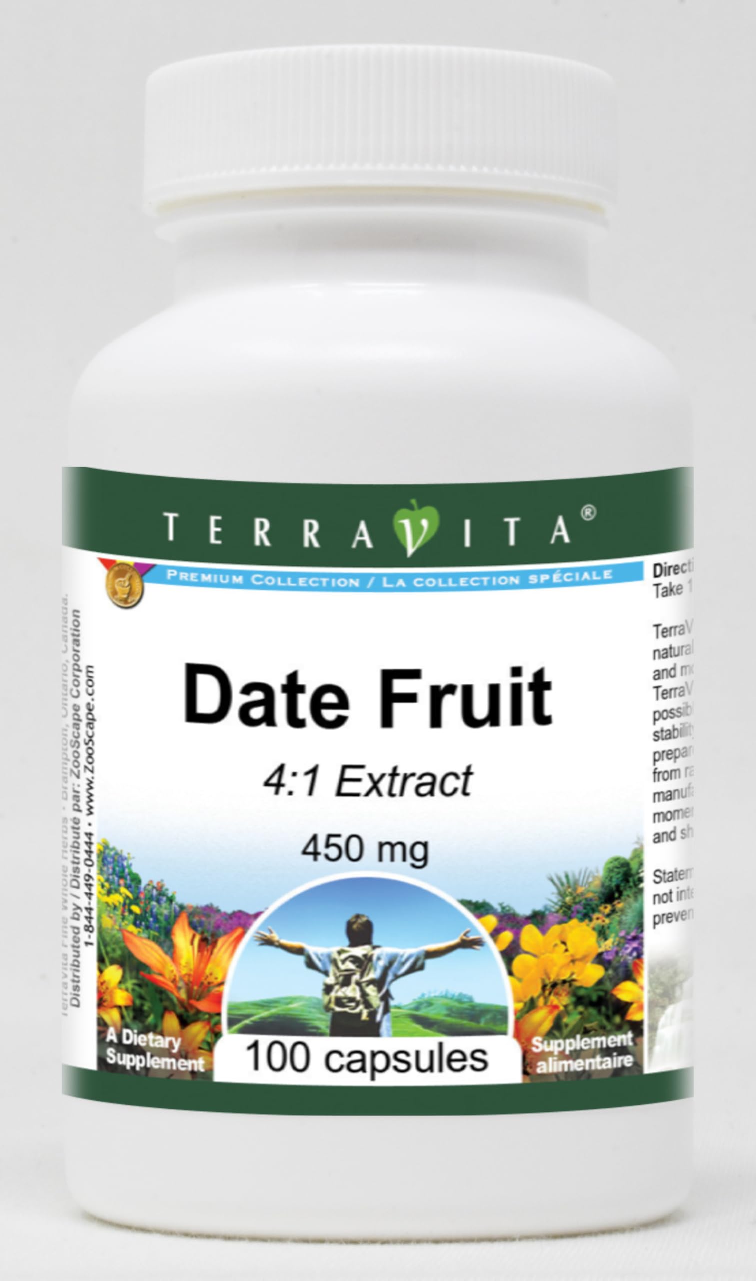 Terravita Date Fruit 4:1-450 mg Capsules, 100 Capsules