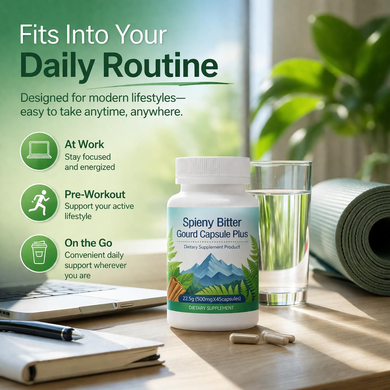QOCORE Spiny Bitter Gourd Capsule Plus, 45 Capsules