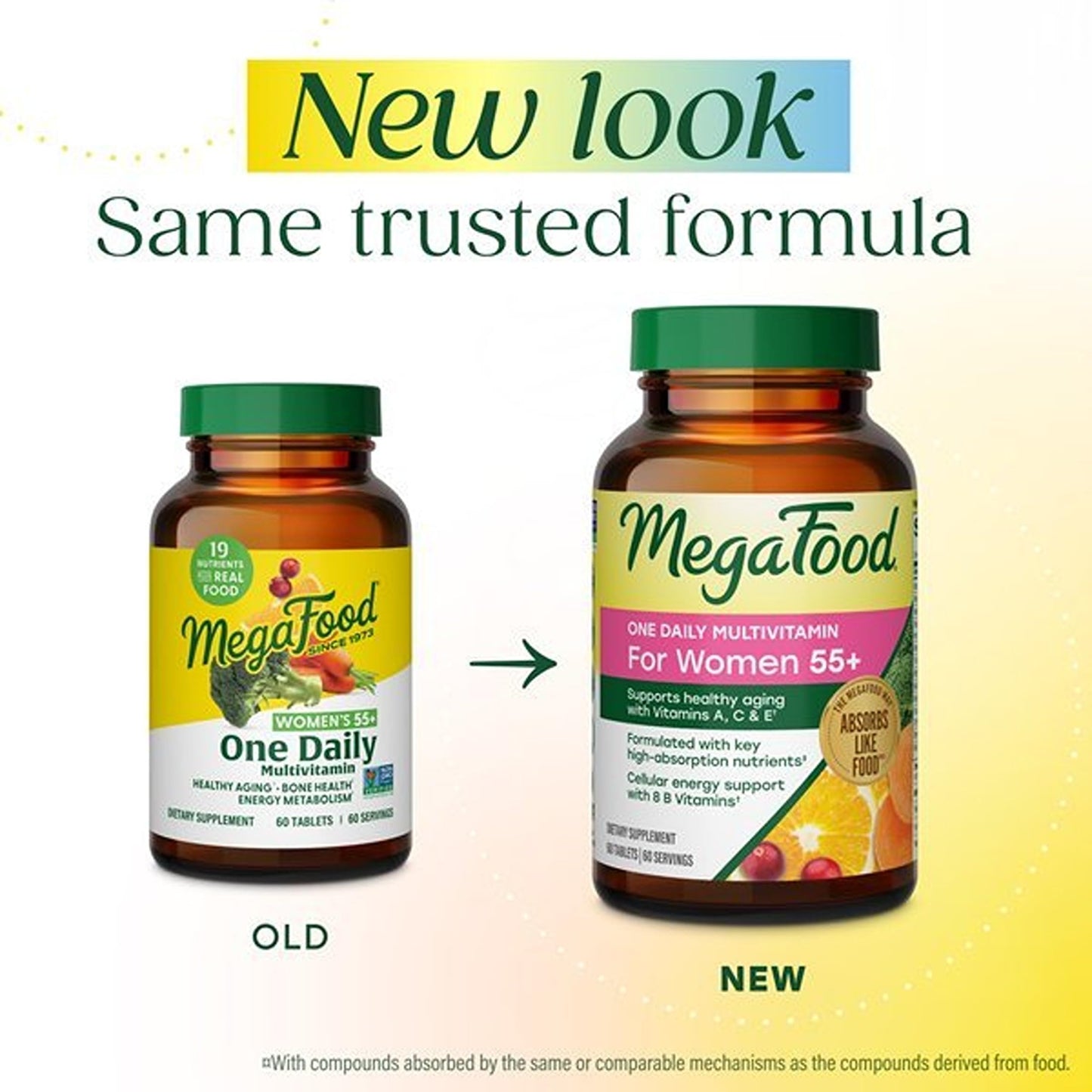 MegaFood One Daily Multivitamin for Women 55+ with 19 Nutrients 60 Tablets