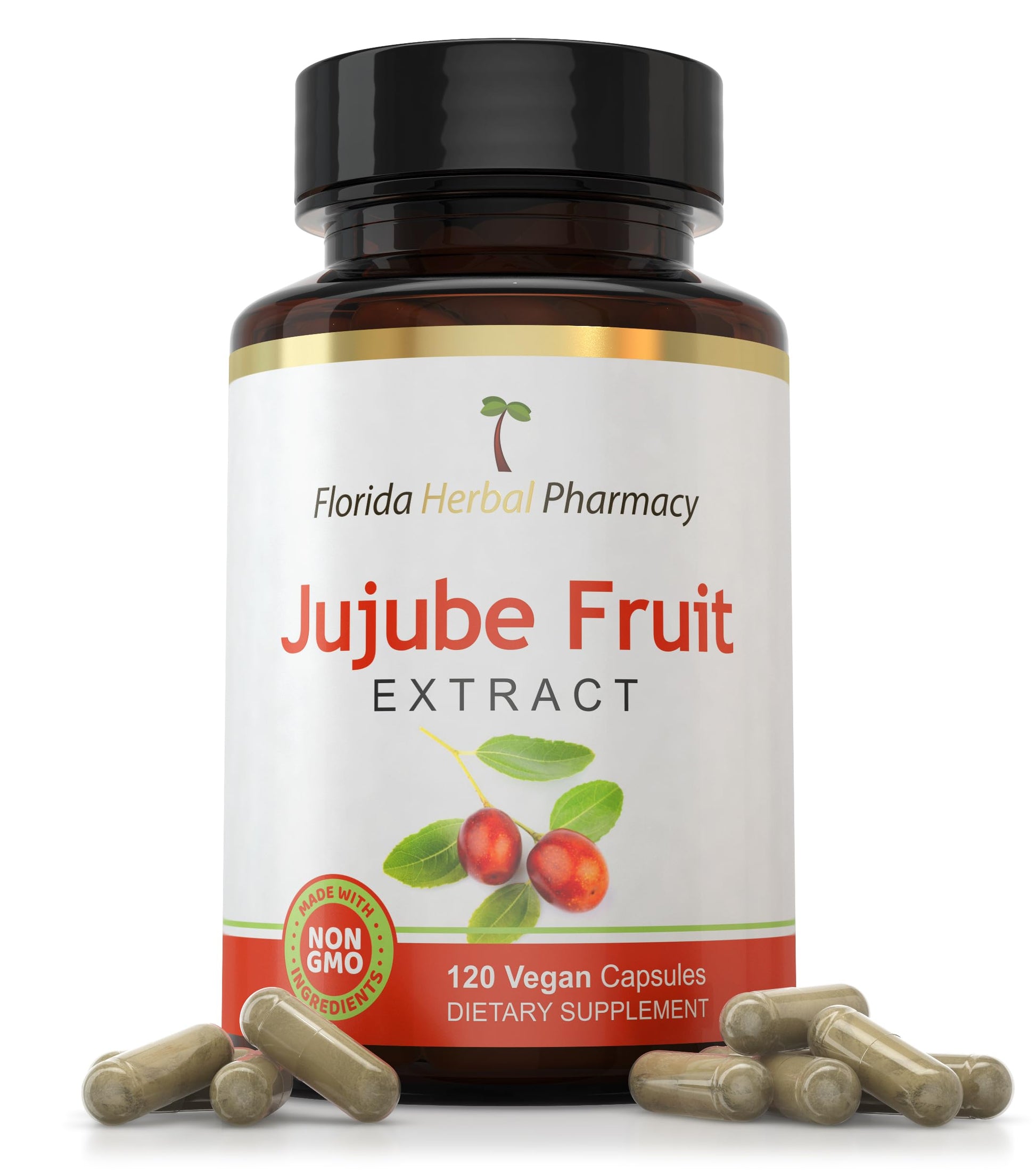 Florida Herbal Pharmacy Jujube Fruit Extract Supplement 10:1 120 Capsules