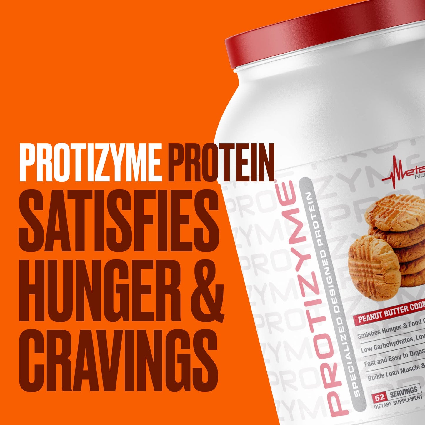 Metabolic Nutrition Protizyme 100% Whey Protein Powder Vanilla Cake, 32 Servings