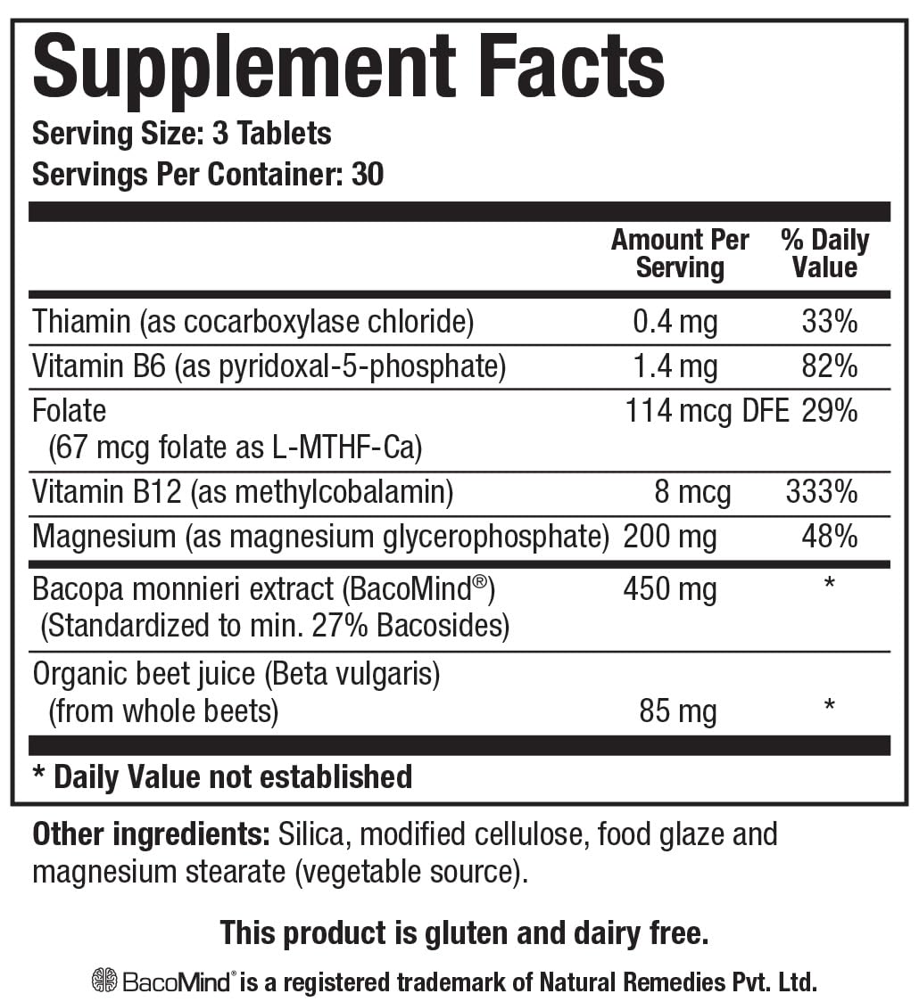 Biotics Research Acti-Mag Neuro – Advanced Magnesium with BacoMind® (Standardized to ≥28% Bacosides) for Cognitive Performance & Stress Resilience, 90 Tablets