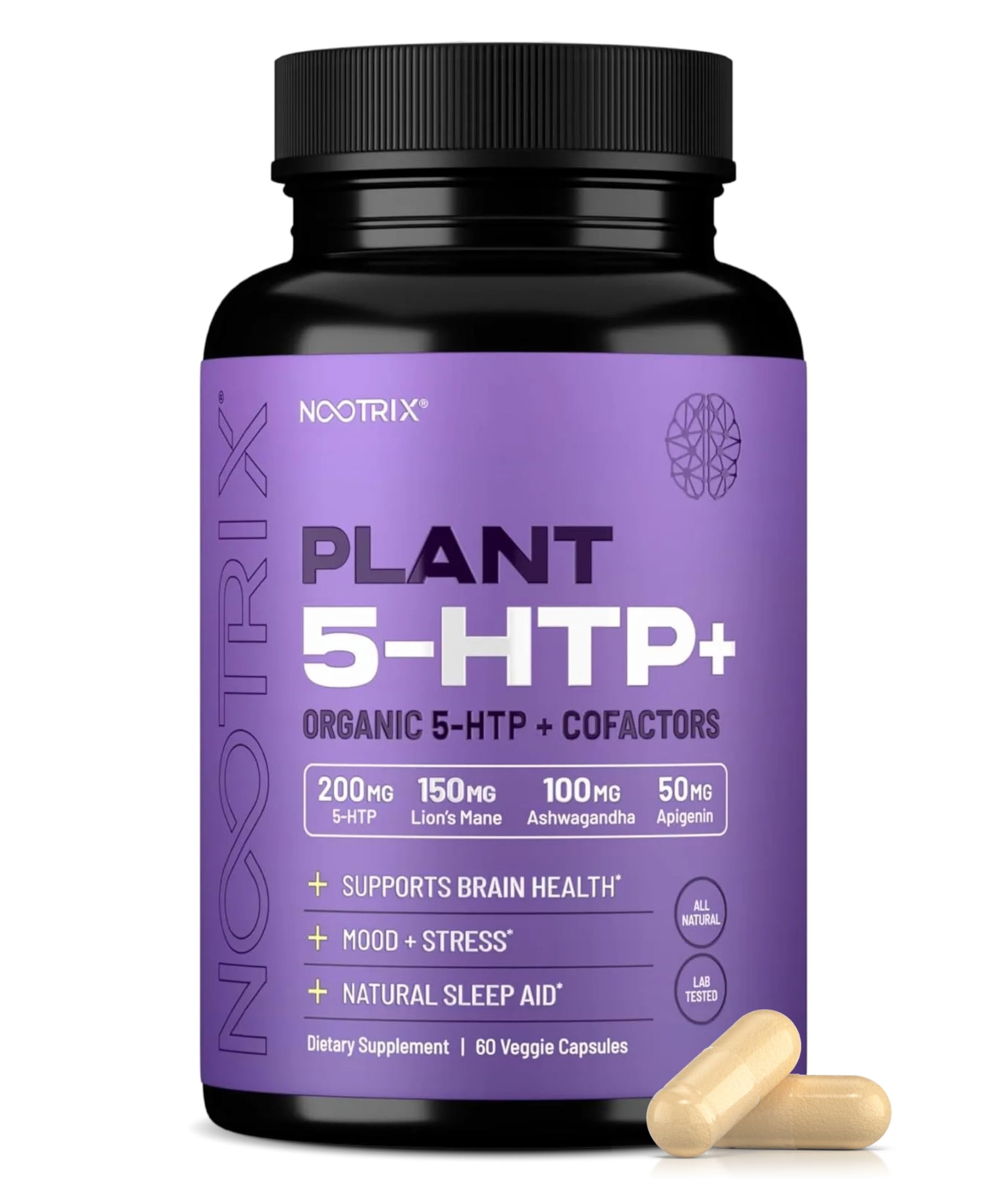 Nootrix Organic Plant 5-HTP+ Supplement Capsule, 60 Count