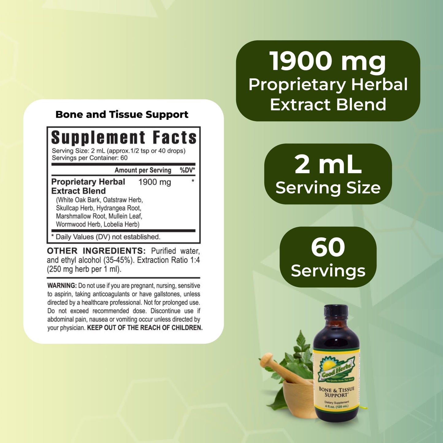 Youngevity Bone and Tissue Support Powder 4 Fl Oz
