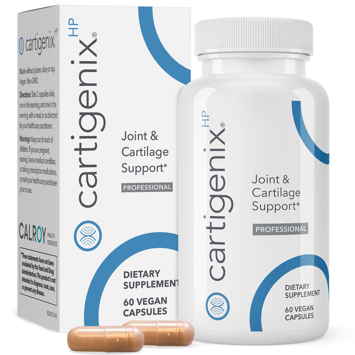 Calroy Health Sciences Cartigenix HP Joint & Cartilage Support Supplement - for Men and Women - 60 Vegan Capsules