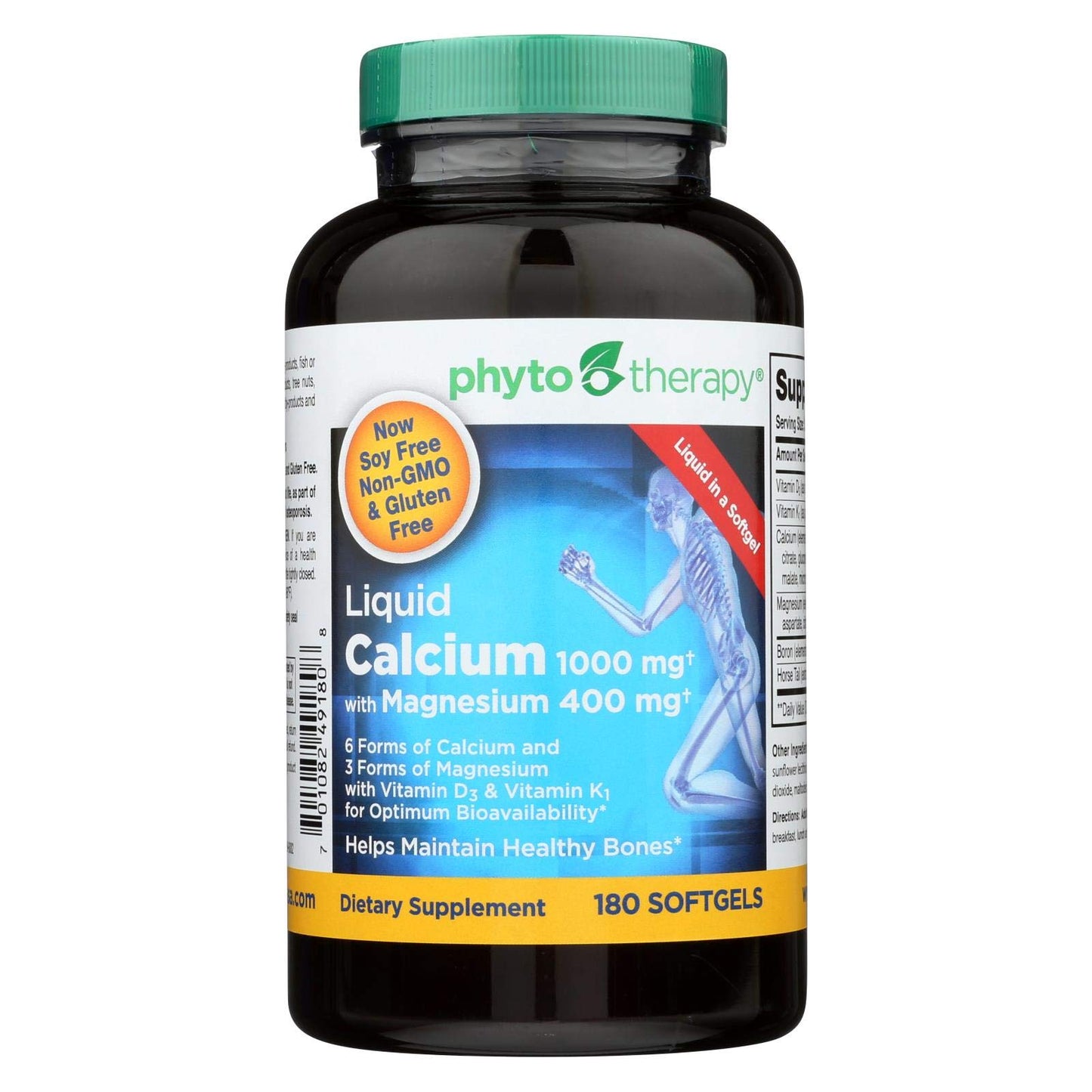 kurniso Liquid Calcium with Magnesium 1000 mg Softgels, 180 Softgels
