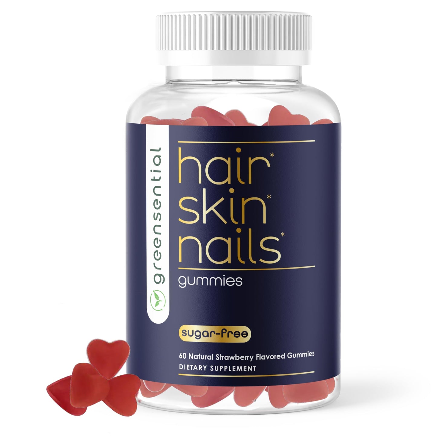 Greensential Hair, Skin & Nails Gummies, 60 Gummies