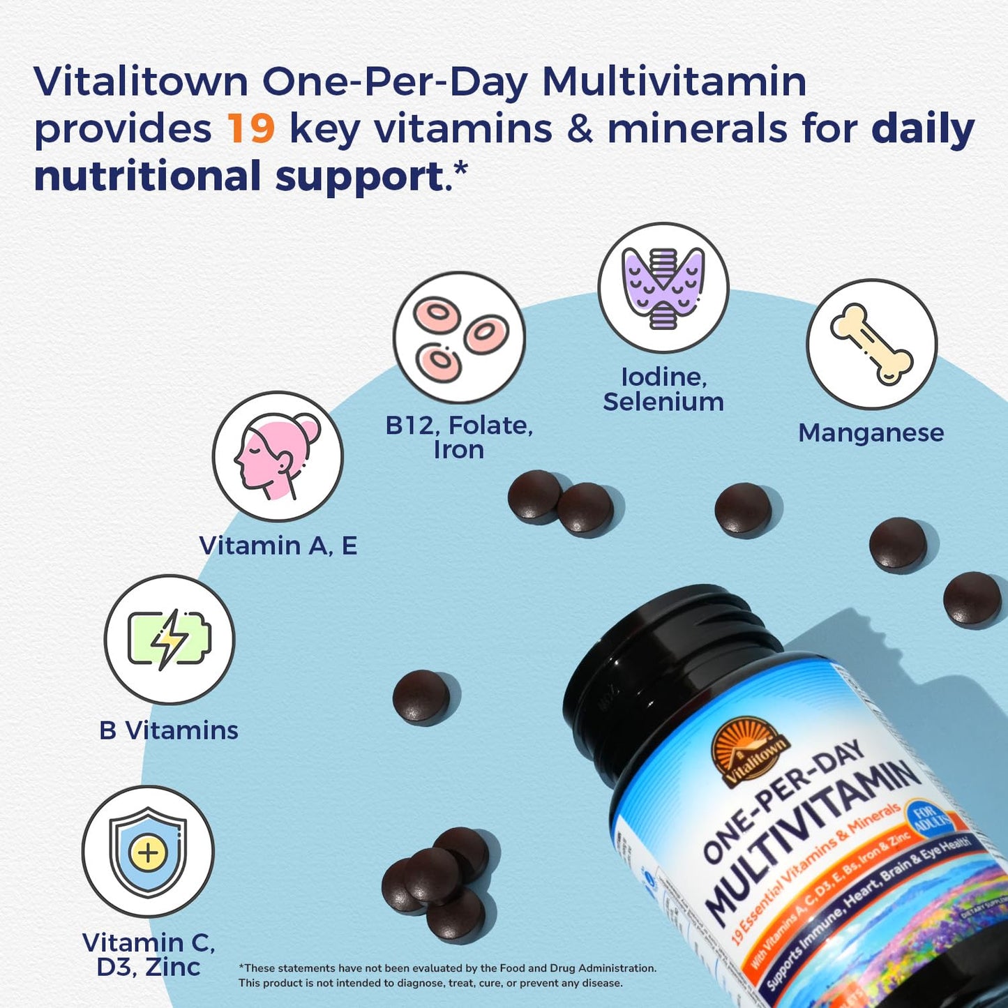 Vitalitown Multivitamin for Women & Men Tablet 120 Tablets