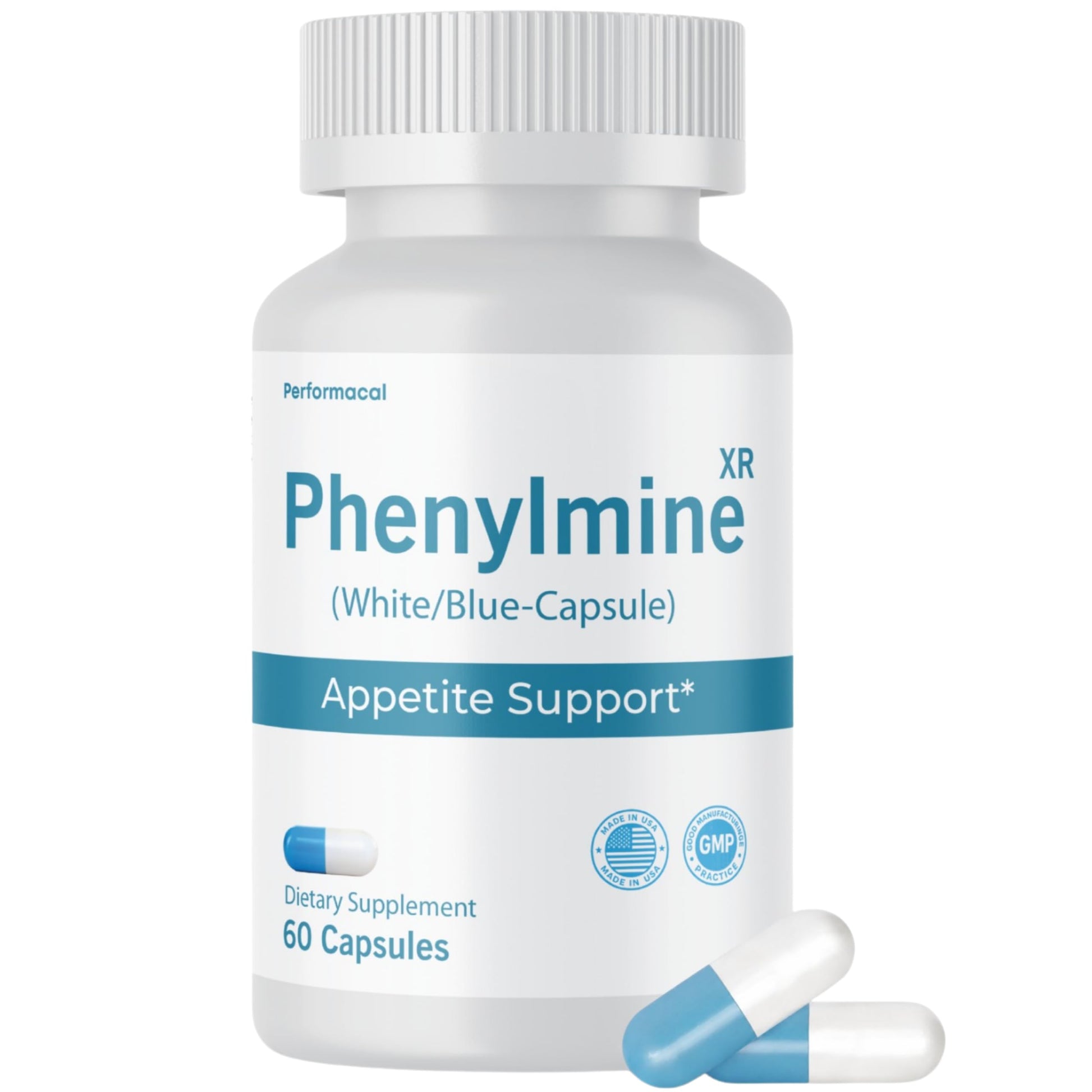 Performacal Phenylmine XR Weight Management - Energy, Appetite & Metabolic Support Formula for Men & Women, 60 Capsules