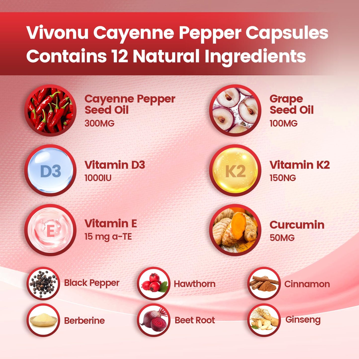 VivoNu Cayenne Pepper Capsule, 240 Count