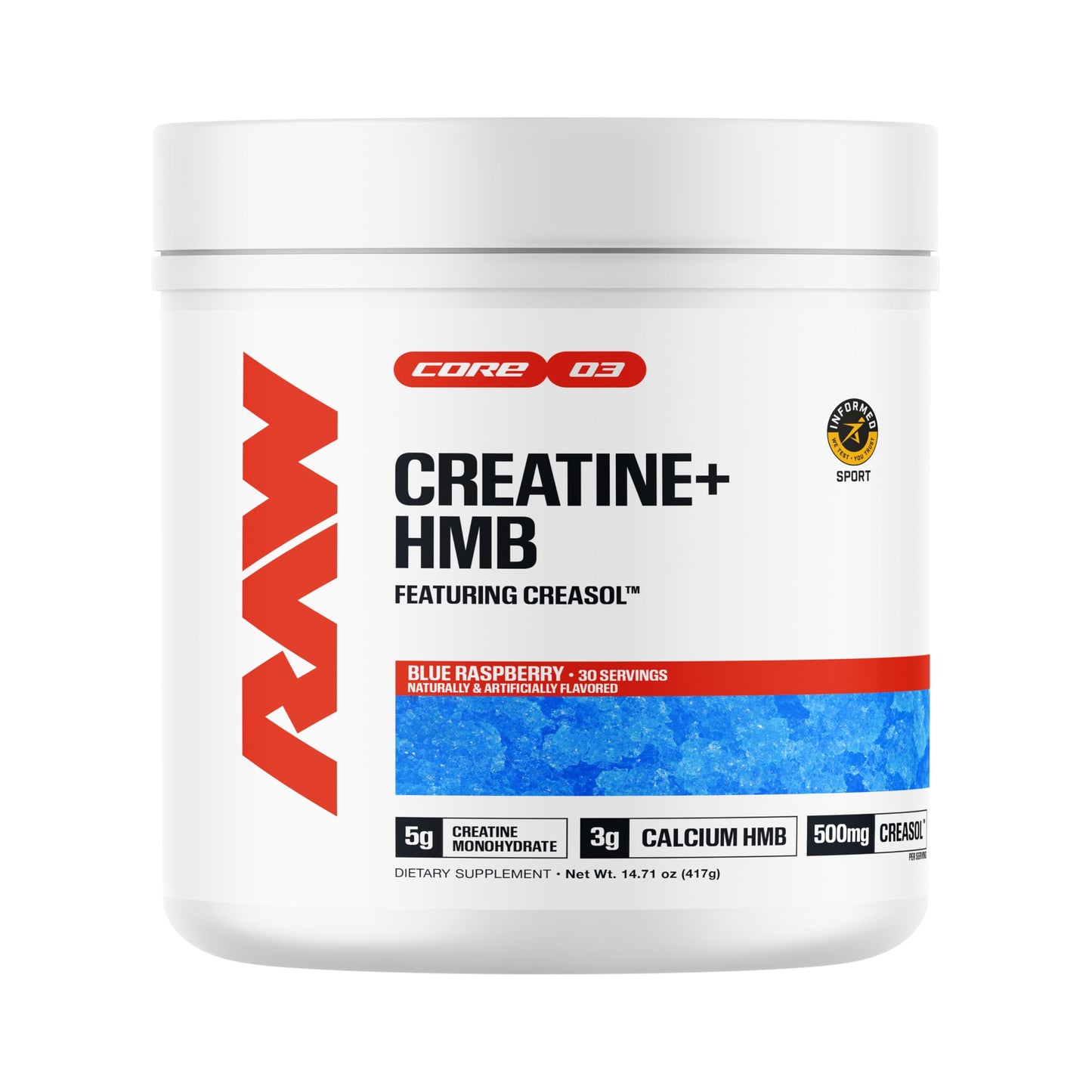 RAW Creatine Plus Powder 14.71 Ounce