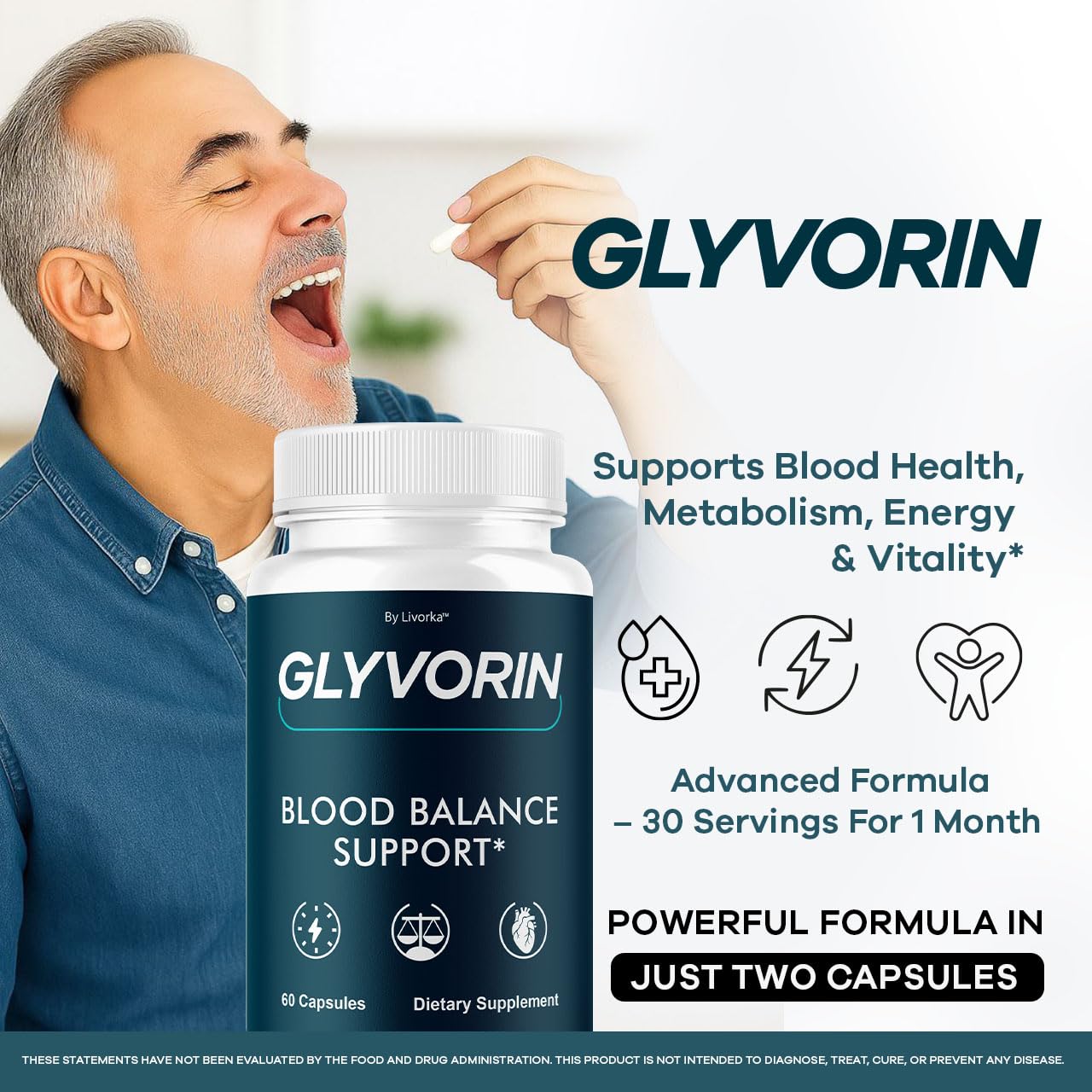 LIVORKA Glyvorin Capsules 60 Count