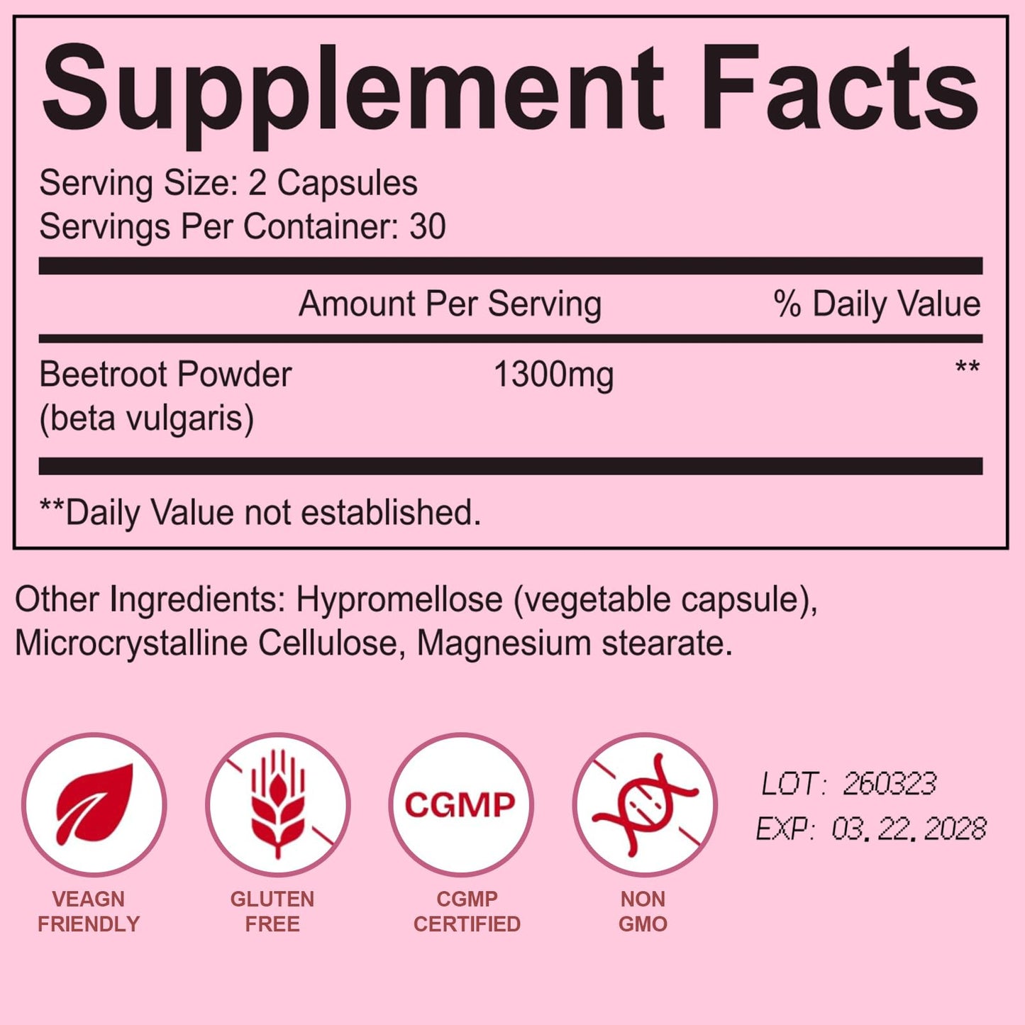 PIRTA Beetroot 60 Capsules