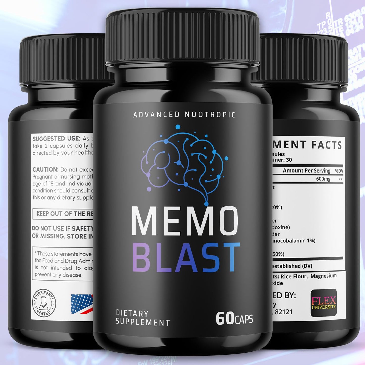 Flex University Memo Blast Capsule 120 Capsules