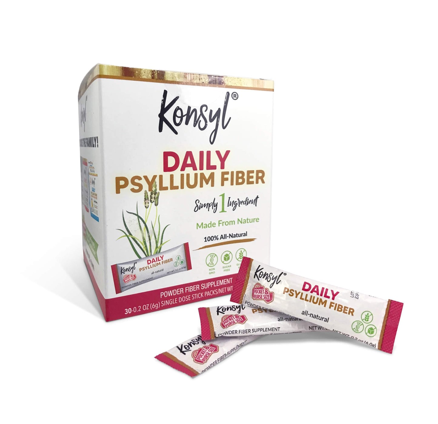 Konsyl Daily Psyllium Fiber Powder, 6.3 Ounce