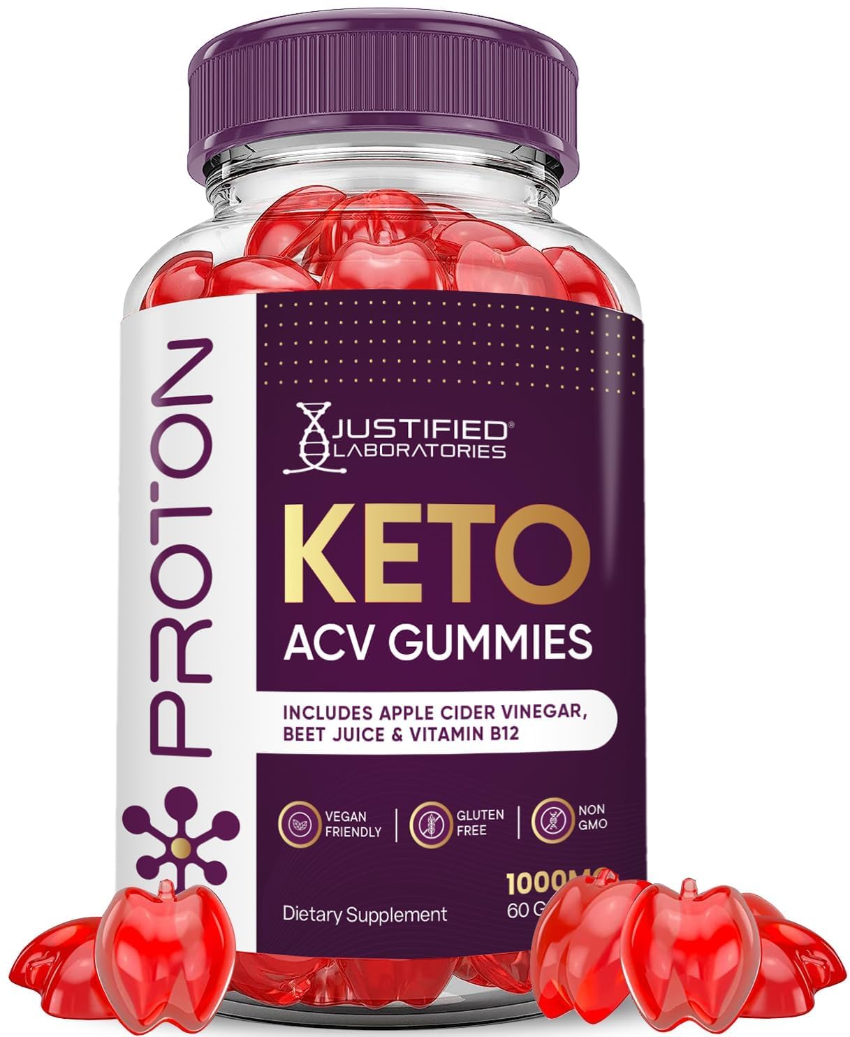 Justified Laboratories Proton Keto ACV Gummies (1000 mg) 60 Gummies