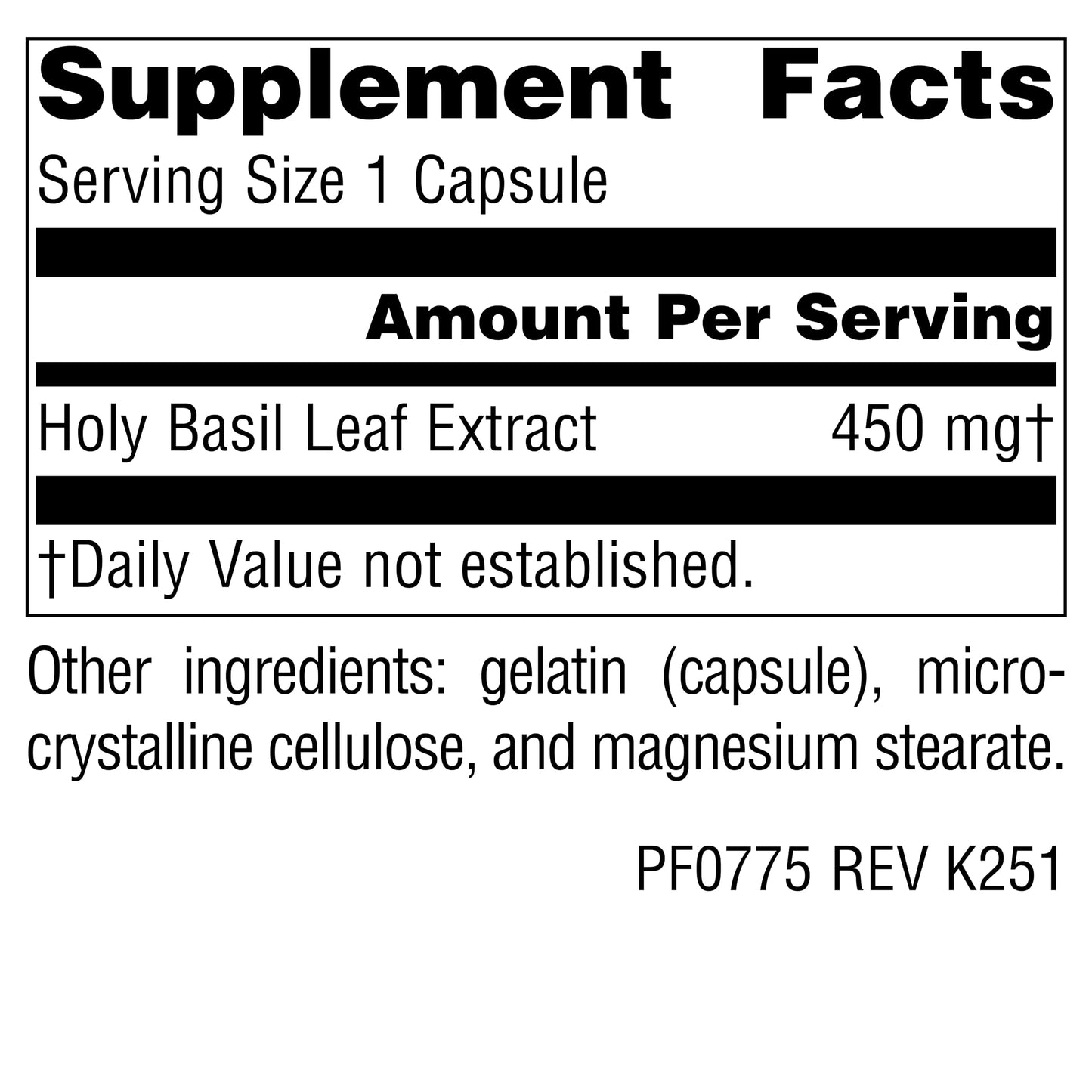 Planetary Herbals Holy Basil Extract Capsule, 180 Count