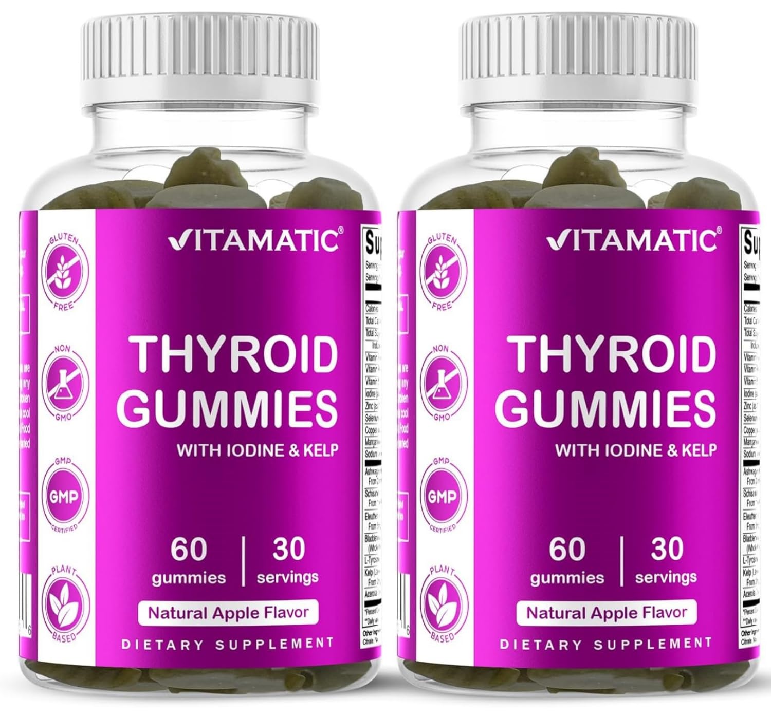 Vitamatic Thyroid Support Gummies with Iodine & Kelp, 120 Count