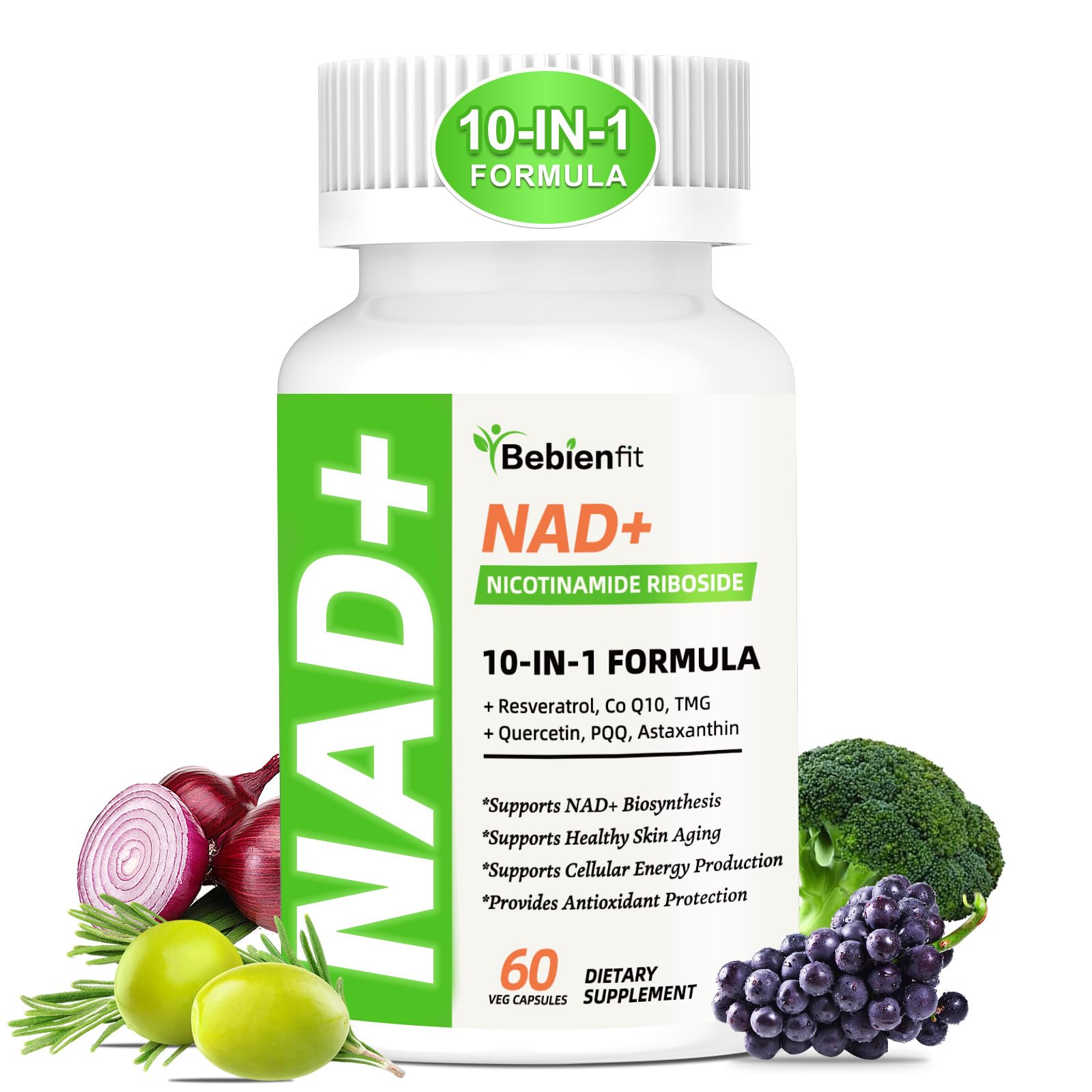 Bebien fit NAD+ Supplement for Healthy Aging Capsule 60 Count