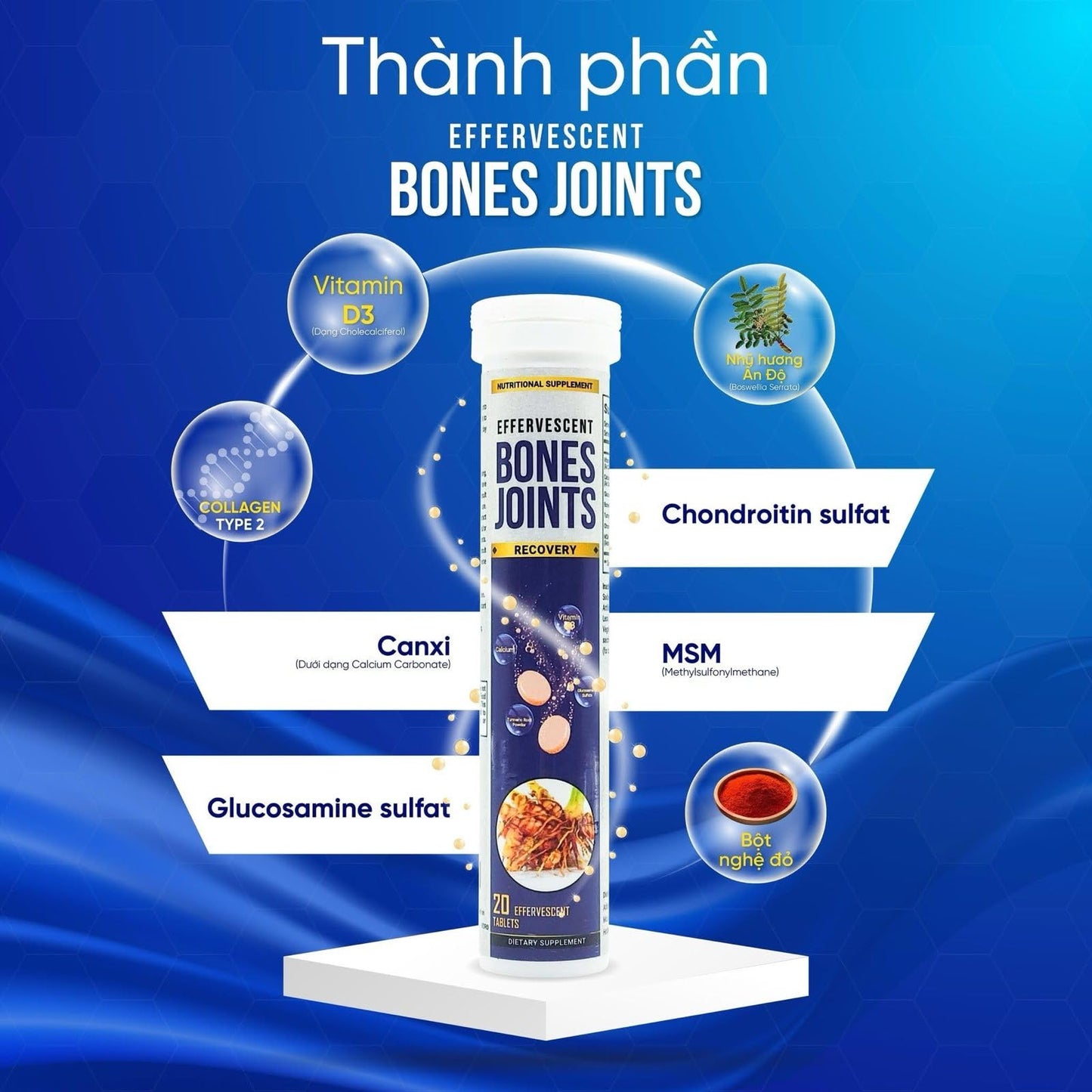 Generic Bones Joints Effervescent Tablets 40 Tablets