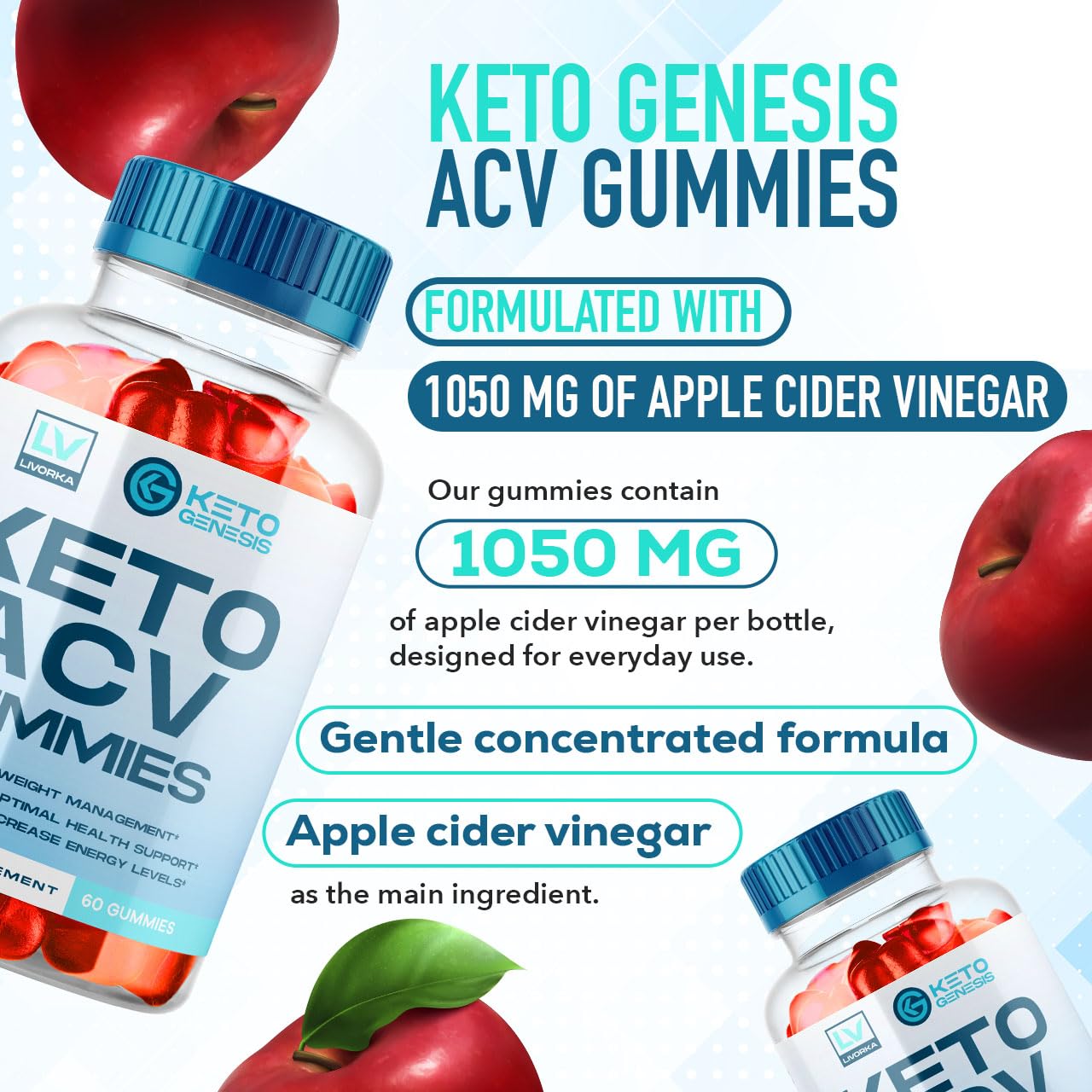 LIVORKA Keto Genesis ACV Gummies 180 Gummies