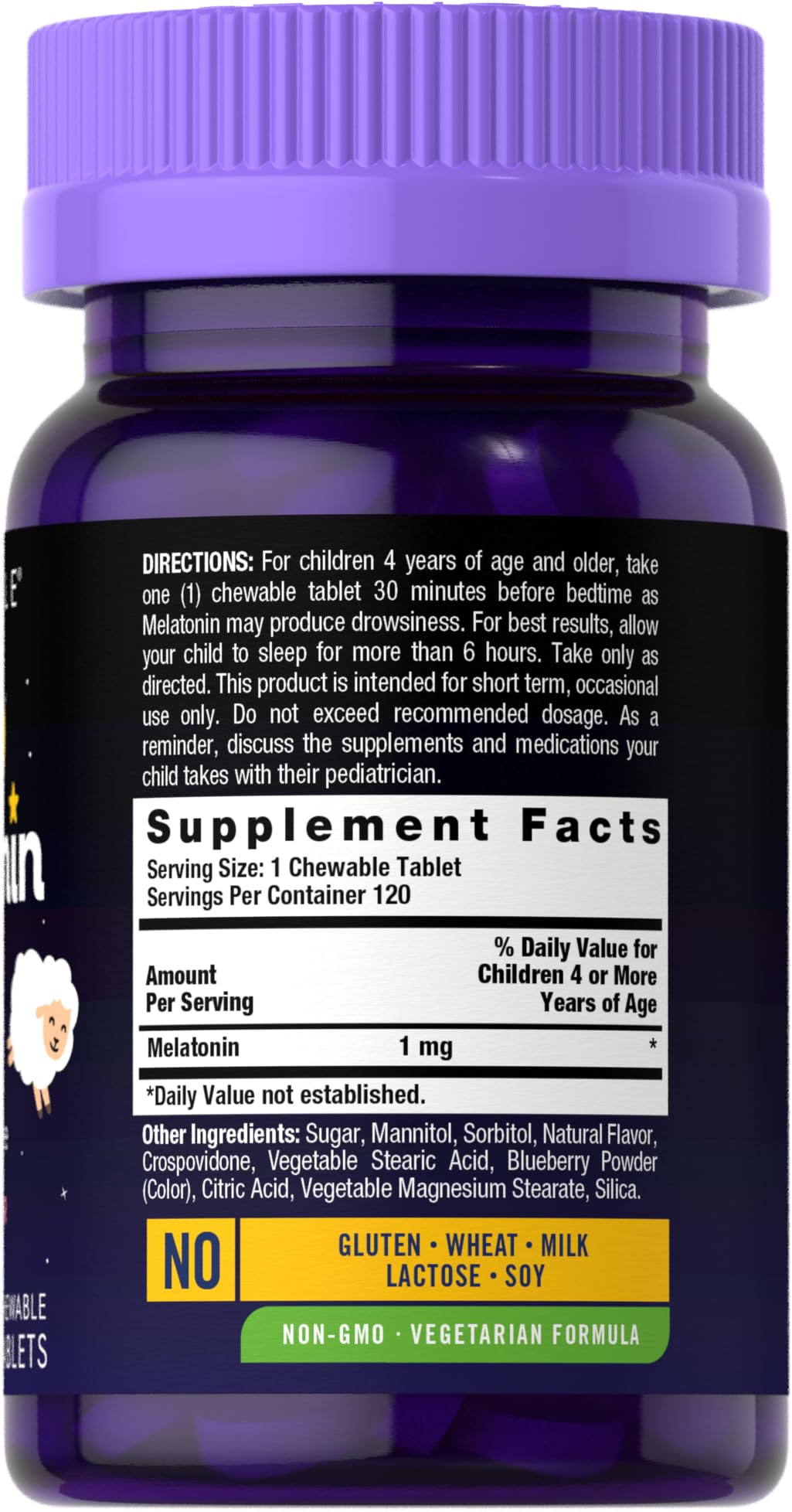 Carlyle Kids Melatonin 1mg Chewable Tablets 120