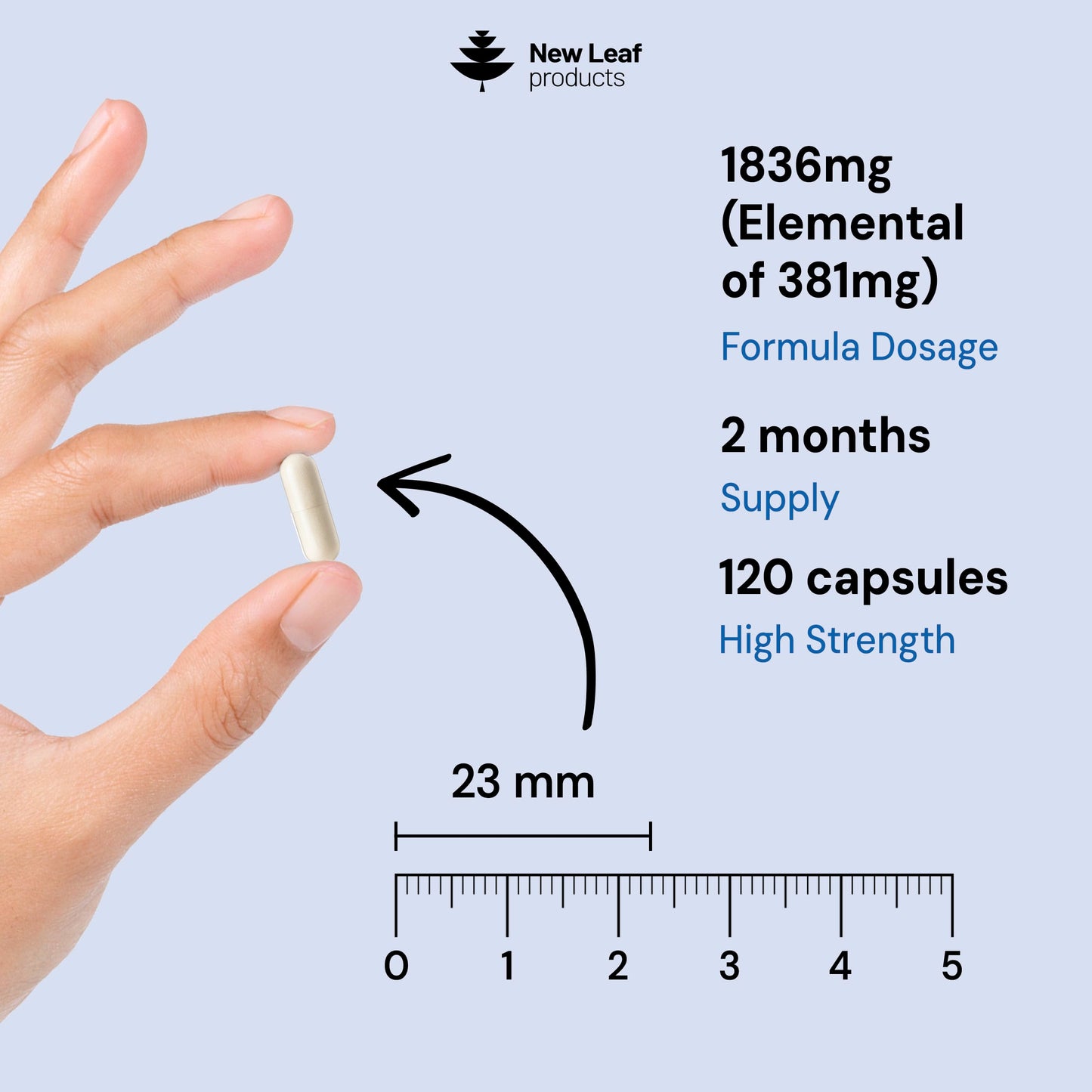 New Leaf Products Magnesium Glycinate 4-in-1 Complex 2000mg Capsule 120 Capsules