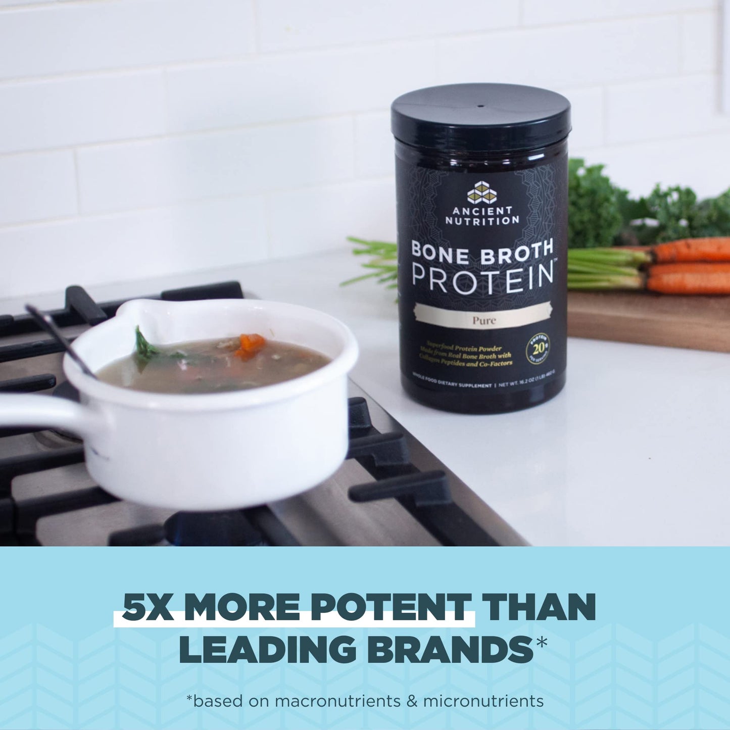 Ancient Nutrition Bone Broth Protein Powder + Multi Collagen Protein Powder, 2 Count