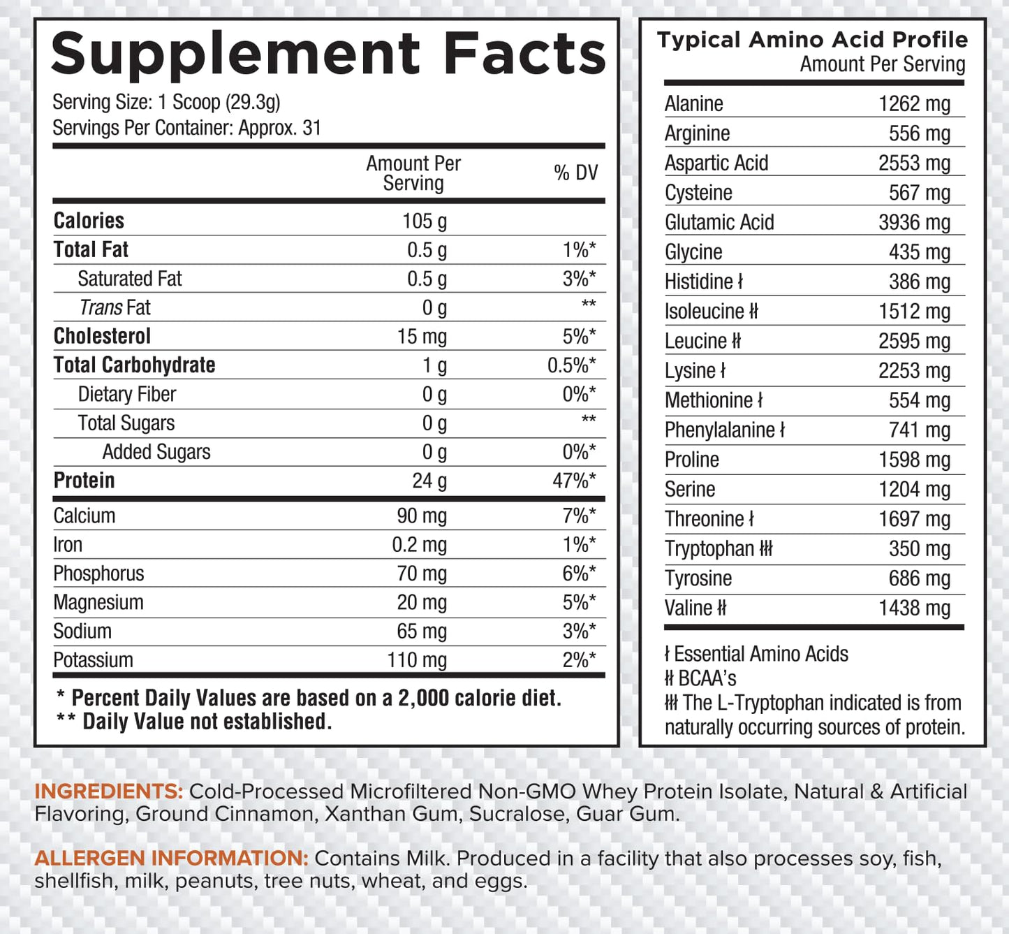 Core Nutritionals ISO Whey Protein Isolate Powder 32 Servings
