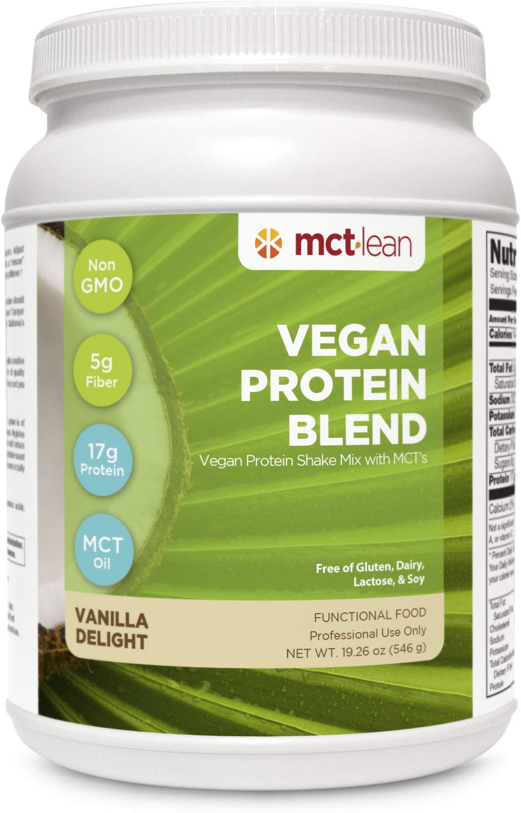 Mct Lean Vegan Protein Powder Blend Powder 1.2 lb