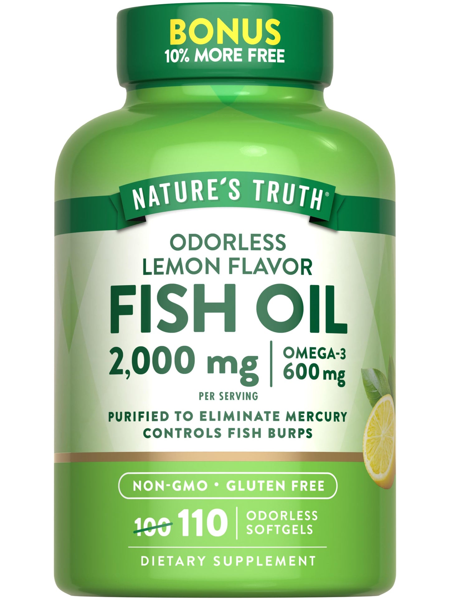 Nature's Truth Fish Oil 2000mg Softgels, 110 Softgels